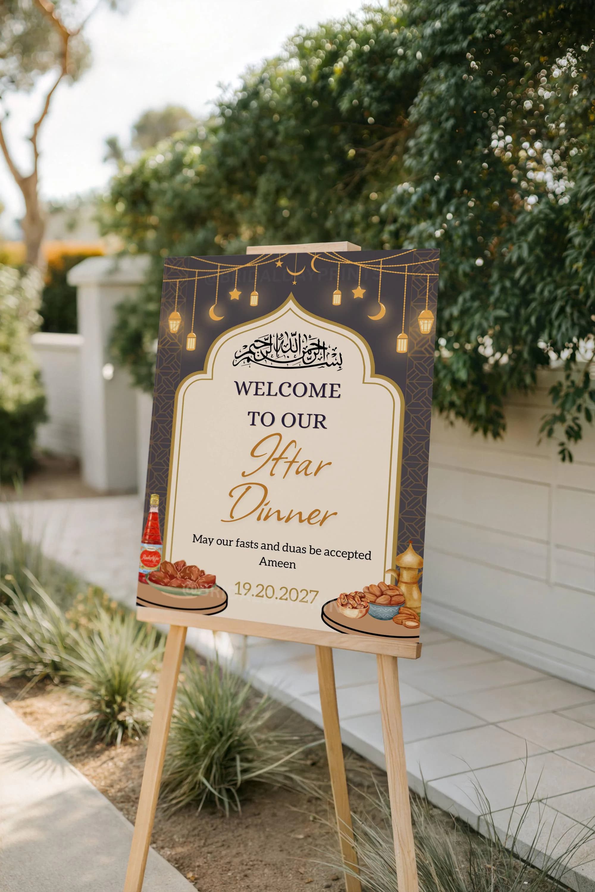 Welcome to Our Iftar Sign, Ramadan Event Welcome Poster, Islamic Party Entrance, Digital Download