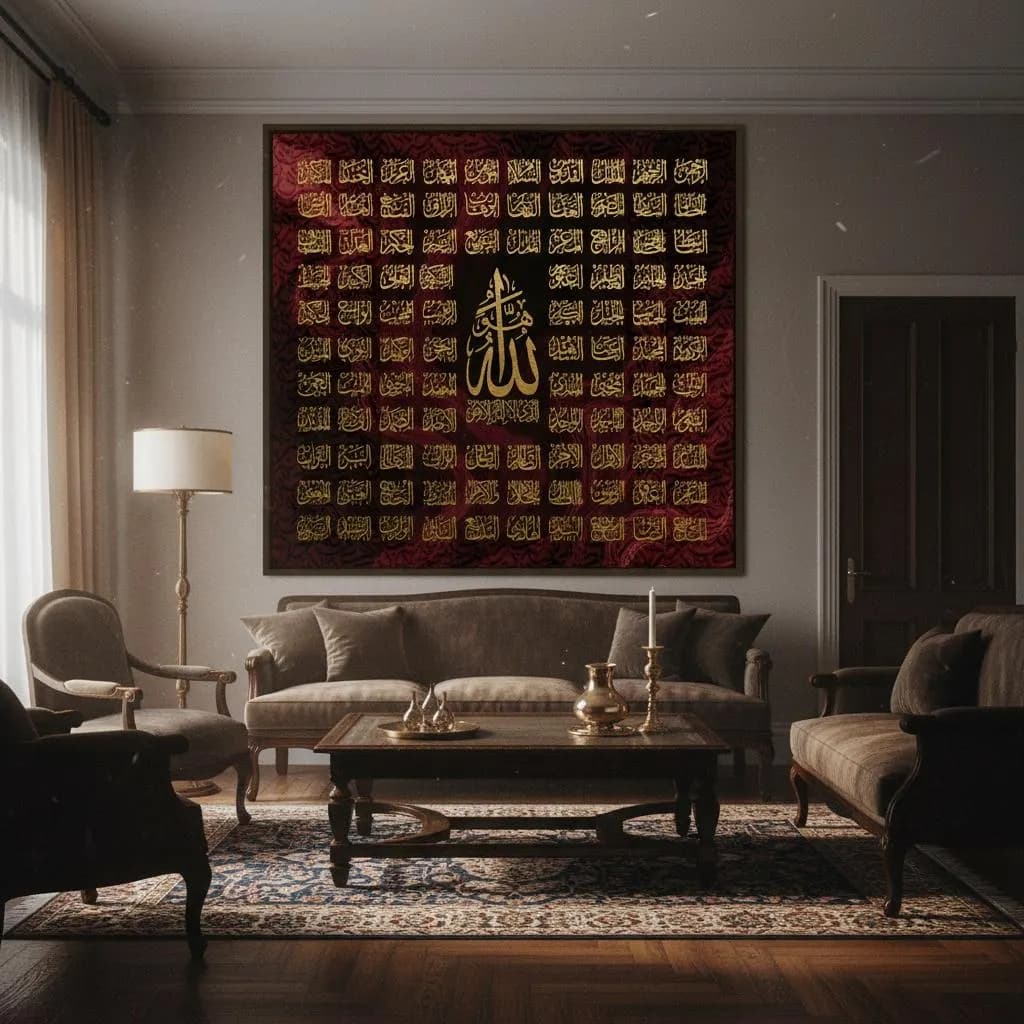 99 Names of Allah Wall Art | Asma Ul Husna Islamic Calligraphy (Digital Download) - image 4