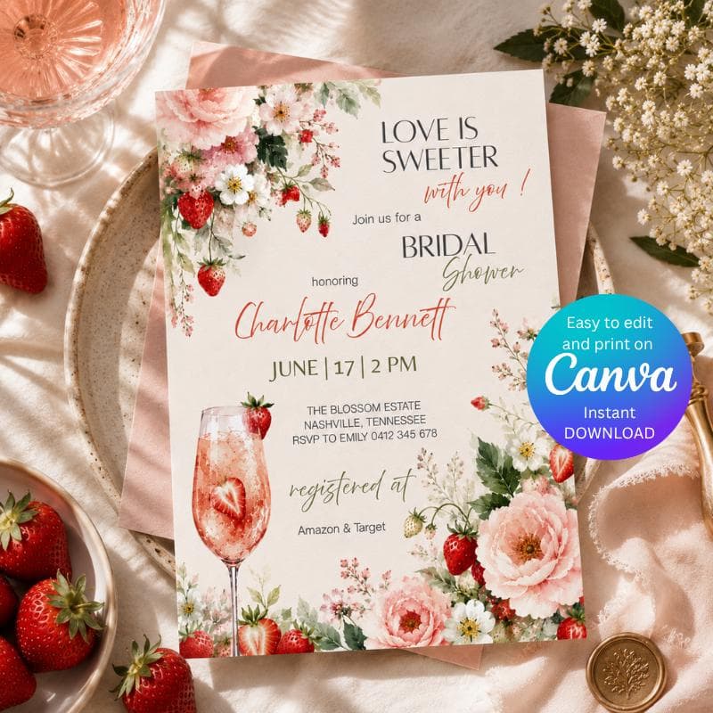 Editable Islamic Nikah Wedding Invitation Template, Luxury Ivory Muslim Wedding Invite, Floral Arch Canva Template, Instant Download - image 4
