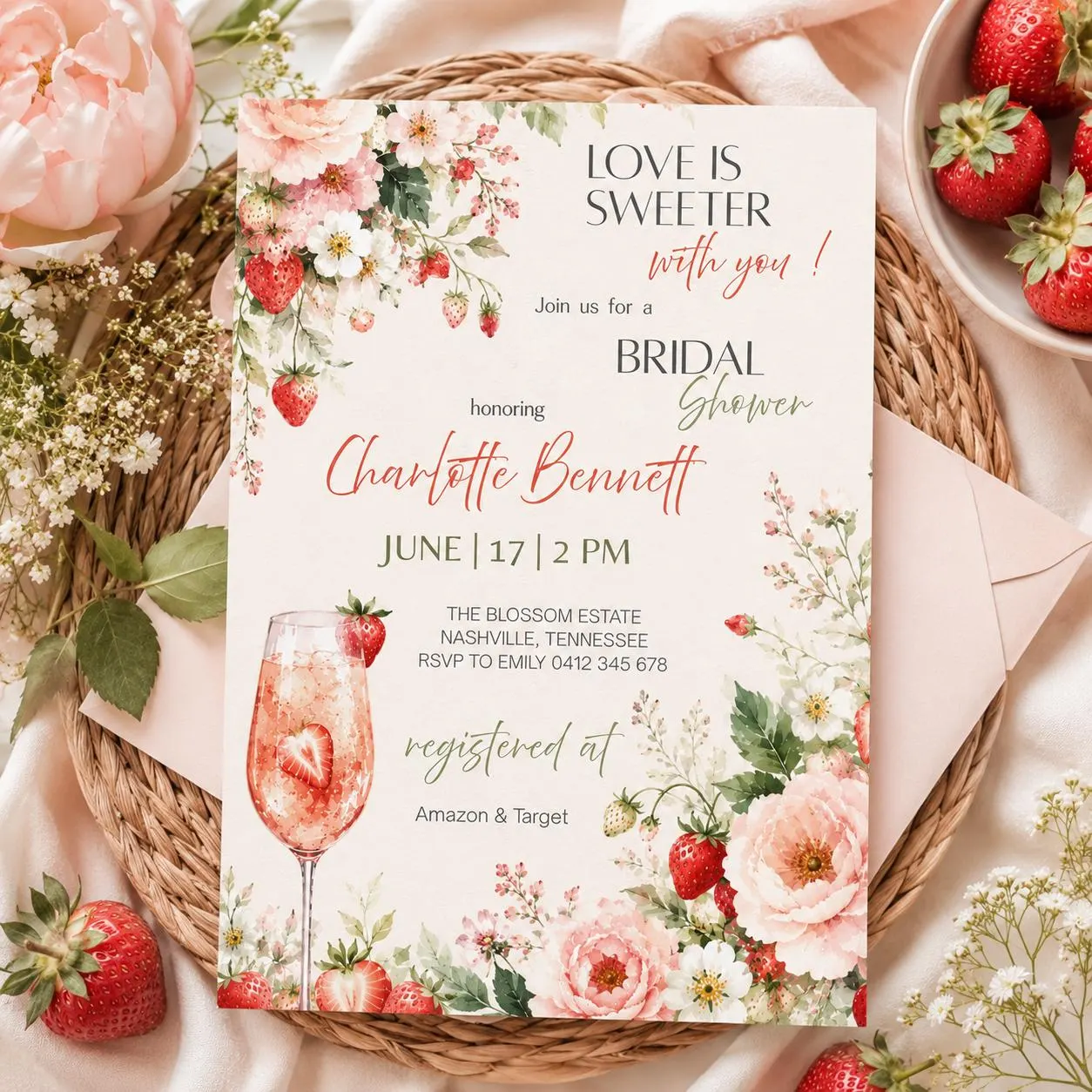 Editable Islamic Nikah Wedding Invitation Template, Luxury Ivory Muslim Wedding Invite, Floral Arch Canva Template, Instant Download - image 2