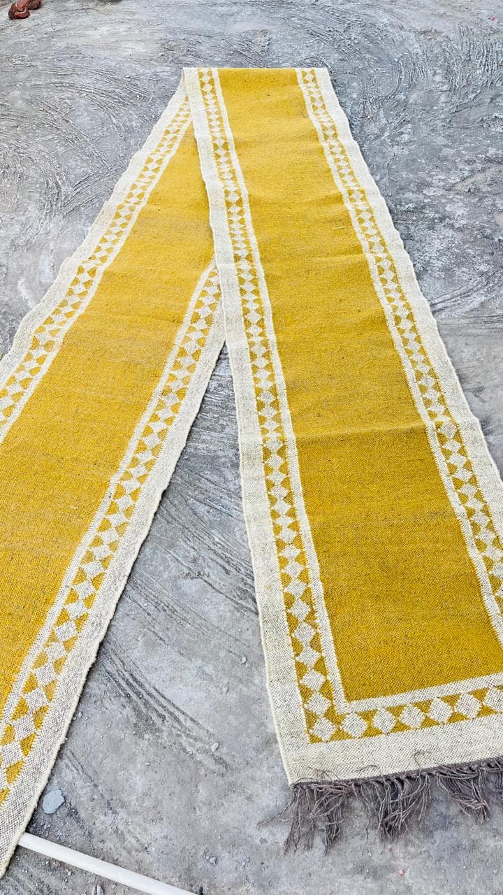 Mustard Stair Runner Rug, Geometric Staircase Carpet, Hallway Runner, Modern Farmhouse Stair Rug, Custom Step Runner, Non Slip Home Decor - image 5