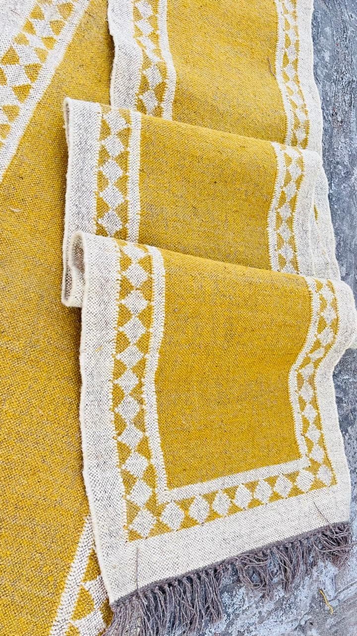 Mustard Stair Runner Rug, Geometric Staircase Carpet, Hallway Runner, Modern Farmhouse Stair Rug, Custom Step Runner, Non Slip Home Decor - image 3