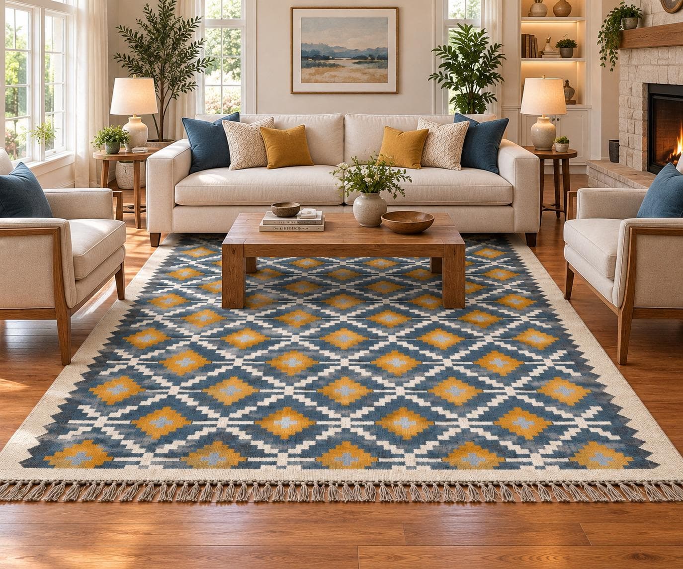 Wool Jute Kilim Rug, Boho Area Rug, Handwoven Geometric Rug, Tribal Rug, Southwestern Rug, Living Room Rug, Flatweave, Vintage, Custom Size - image 5