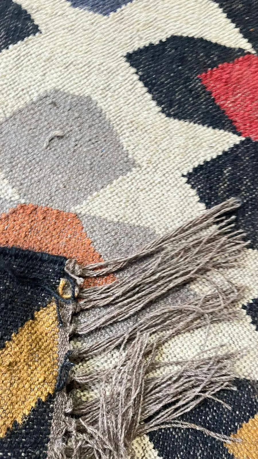 Vintage Kilim Runner Rug, Handwoven Wool Tribal Rug,Boho Geometric Hallway Rug,Southwestern Style Entryway Carpet,Rustic Farmhouse Decor Rug - image 4