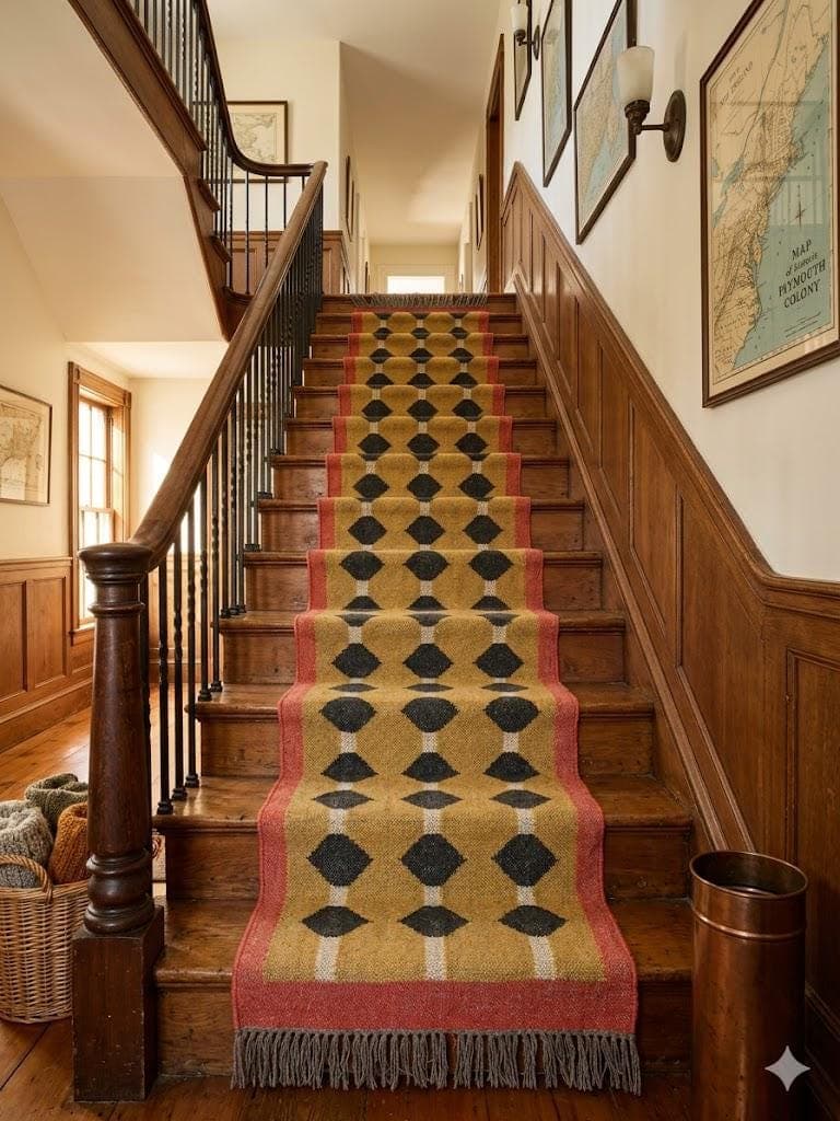 Handwoven Jute Runner Rug, Geometric Diamond Pattern Hallway Rug, Boho Farmhouse Entryway Carpet, Natural Kilim Corridor Runner