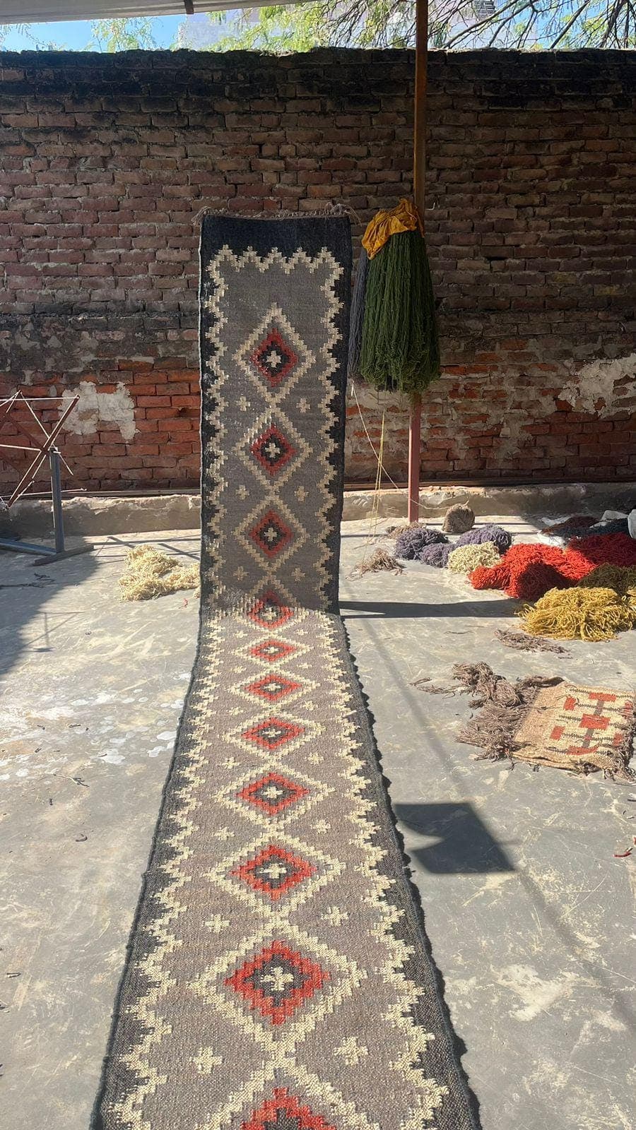 Southwestern Stair Runner Rug, Navajo Style Carpet Runner,Geometric Hallway Rug,Rustic Boho Stair Carpet,Farmhouse Staircase Decor,stair rug - image 3