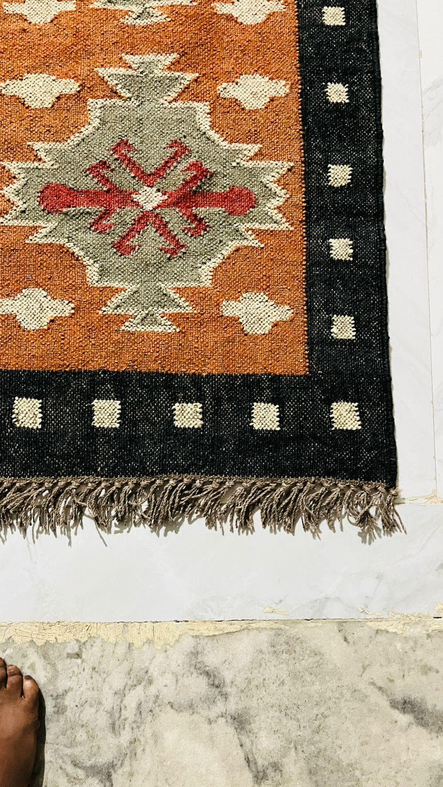 Southwestern Stair Runner,Tribal Boho Stair Carpet,Navajo Style Geometric Staircase Runner,Rustic Kilim Stair Runner,Non Slip Hallway Runner - image 5