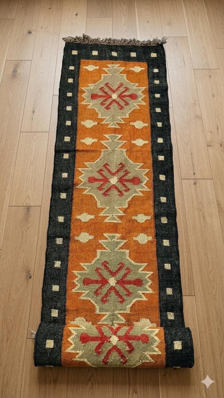 Southwestern Stair Runner,Tribal Boho Stair Carpet,Navajo Style Geometric Staircase Runner,Rustic Kilim Stair Runner,Non Slip Hallway Runner - image 3