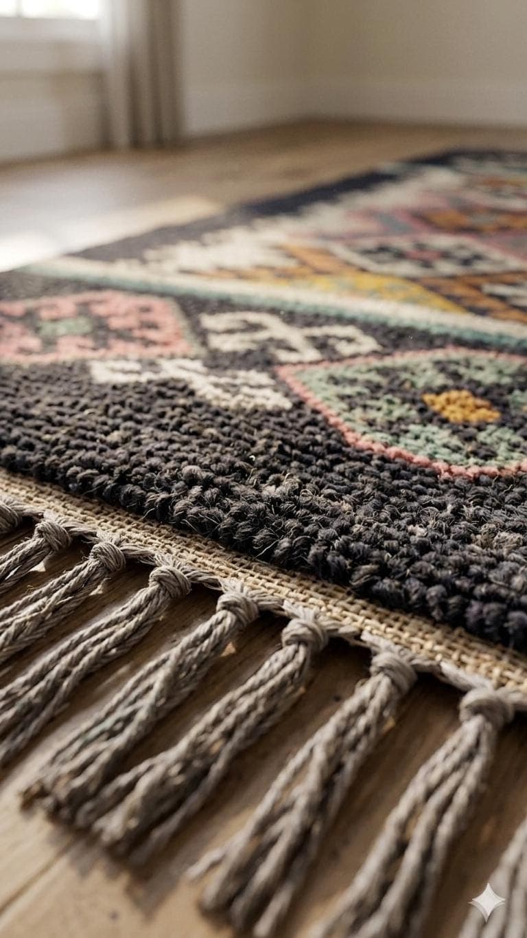 Southwestern Kilim Runner Rug, Handwoven Wool Jute Hallway Runner, Tribal Geometric Boho Runner, Vintage Farmhouse Corridor Rug - image 3