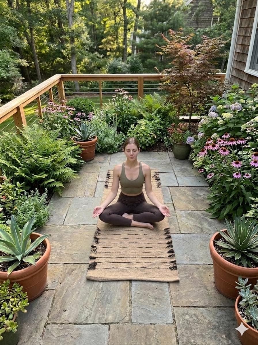 2x6 Brown Yoga Mat Personalized | Cotton Non-Slip Meditation & Prayer Mat | Workout Exercise Rug | Christmas Gift Idea
