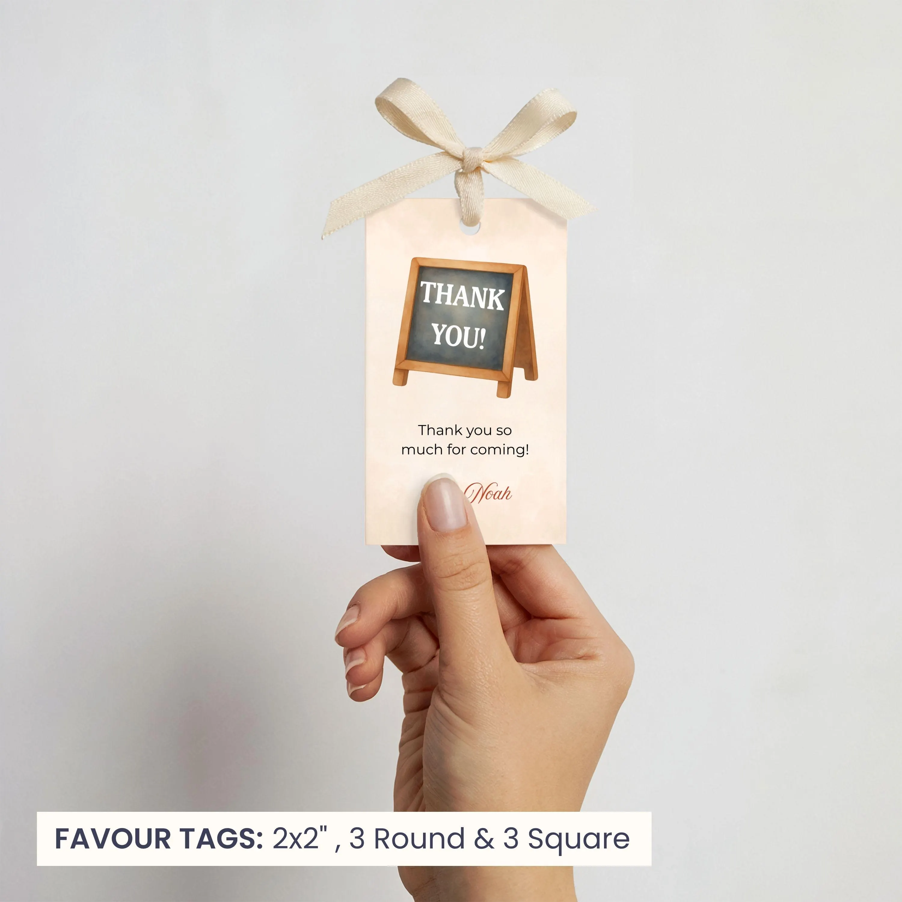 One Big Cheese Rectangle Favour Tags | Gift Tags | Boy 1st Birthday | Charcuterie | Editable Canva Template | Instant Download - image 4