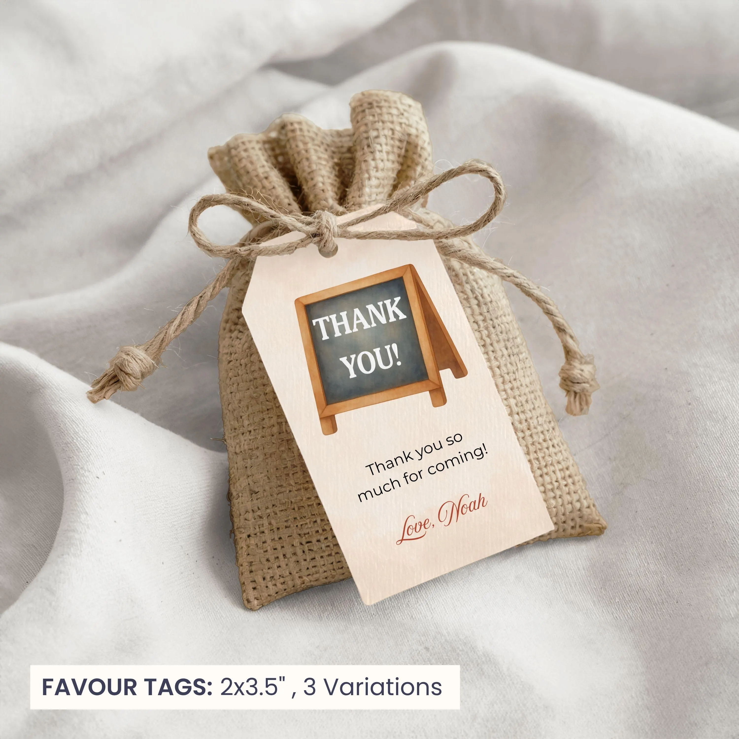 One Big Cheese Rectangle Favour Tags | Gift Tags | Boy 1st Birthday | Charcuterie | Editable Canva Template | Instant Download - image 3