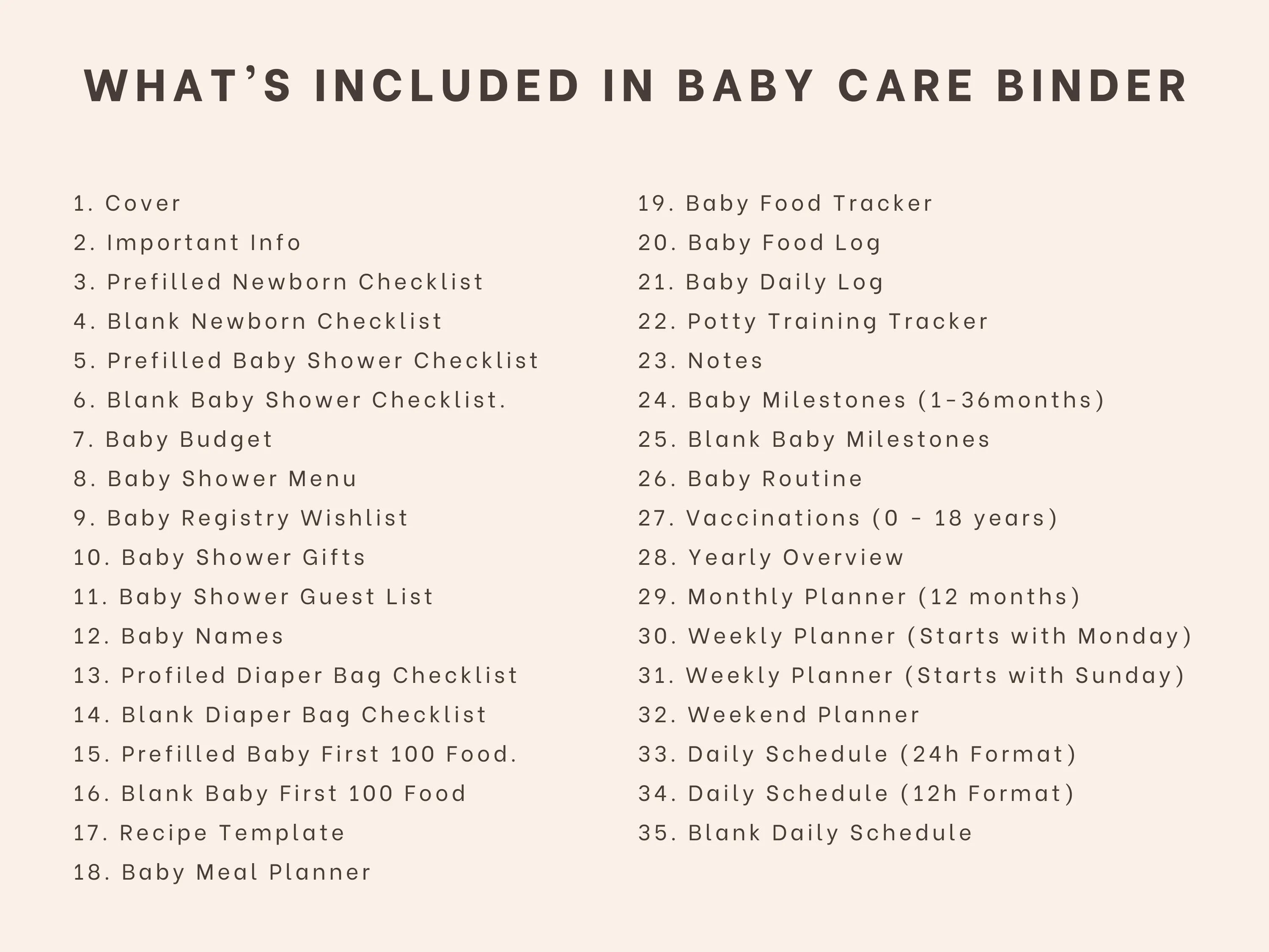 Baby Journal undated planner Printable | Baby Planner and Organizer | Newborn Checklist | Feeding and Sleep Log | Baby Milestones | A4, US - image 4