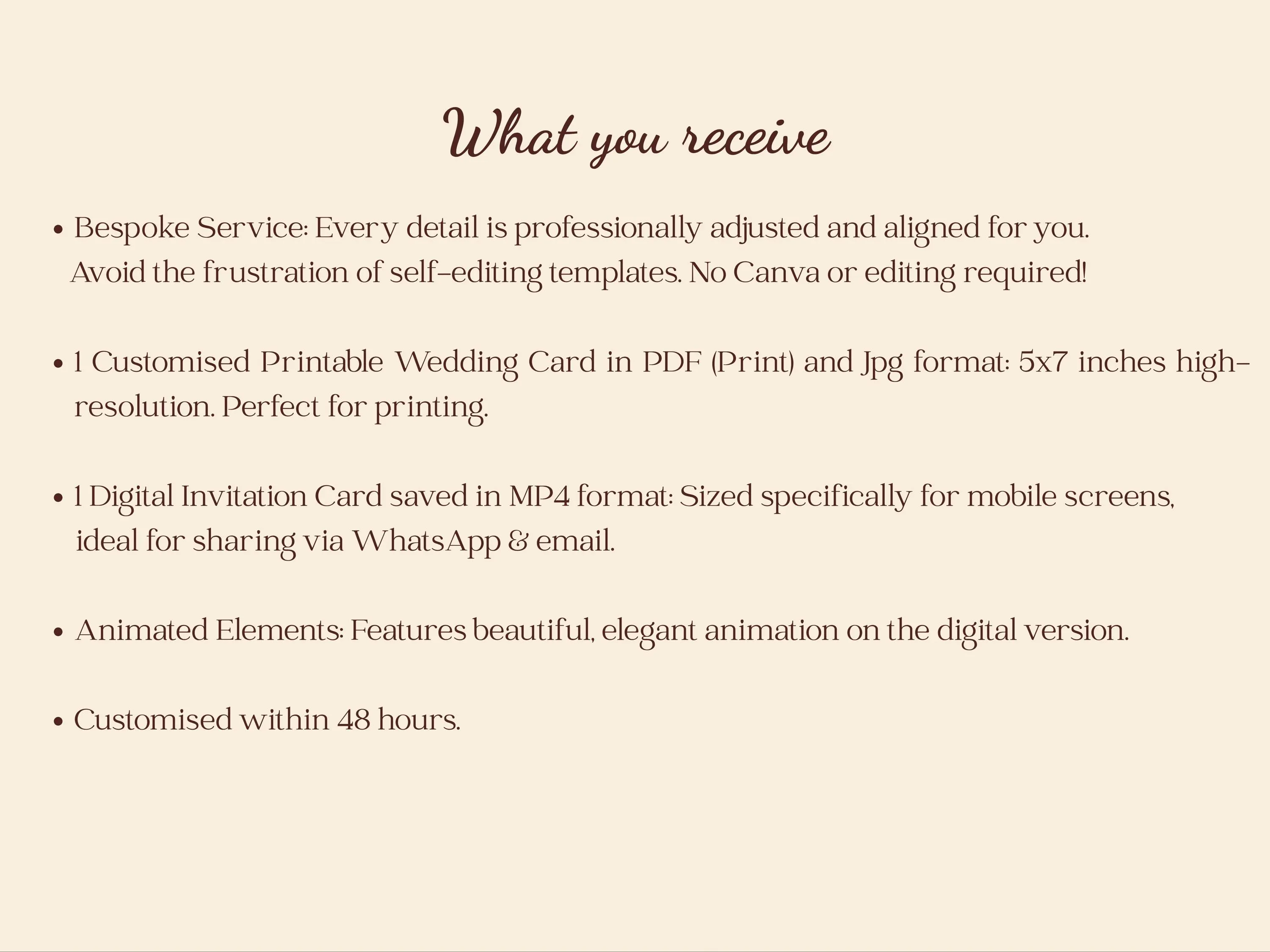 Customized Muslim Wedding Invitation, Nikkah Walima Card digital download, Free Personalization - image 5