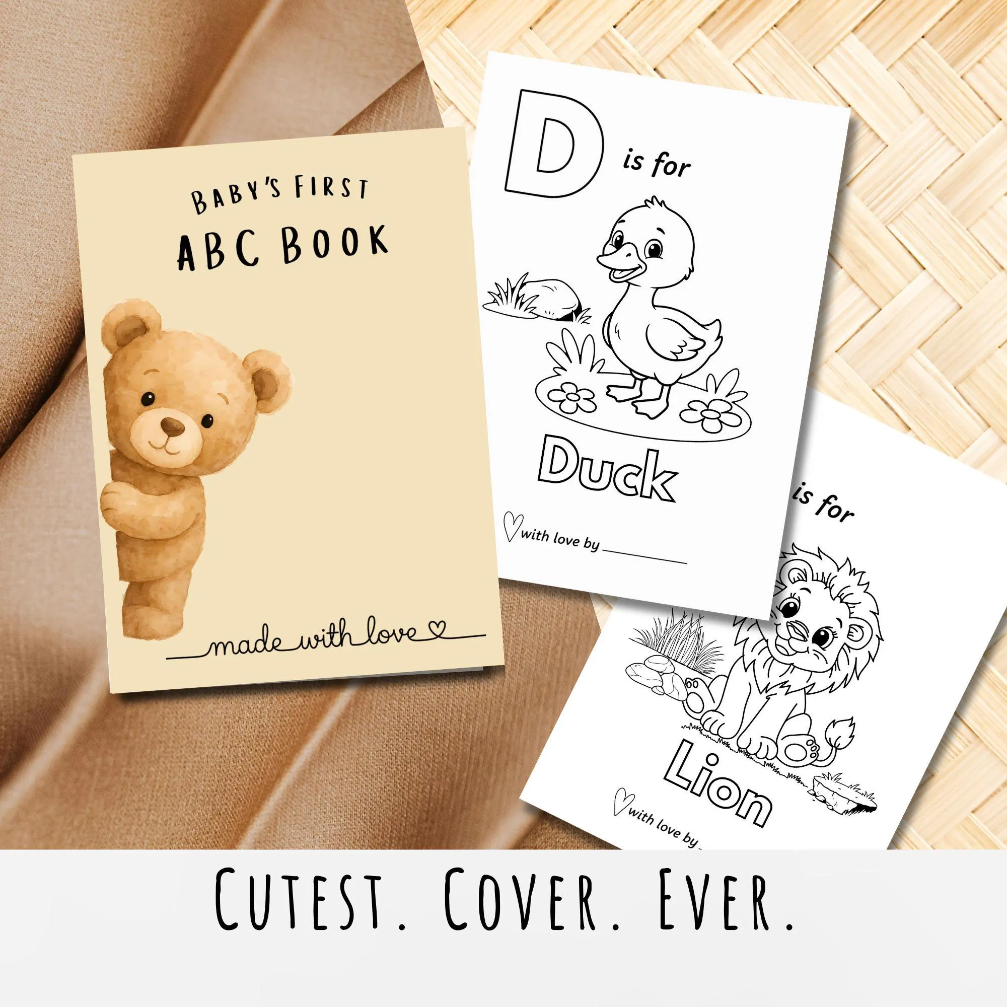 Baby Shower ABC Book Coloring Activity | Baby’s First Keepsake | Gender neutral (Digital Download)