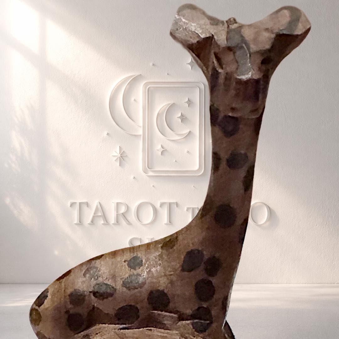 Wooden Giraffe Stand-Up Display | Vintage Hand-Carved | African Safari | Altar & Table Décor | Metta-Blessed™ - image 5