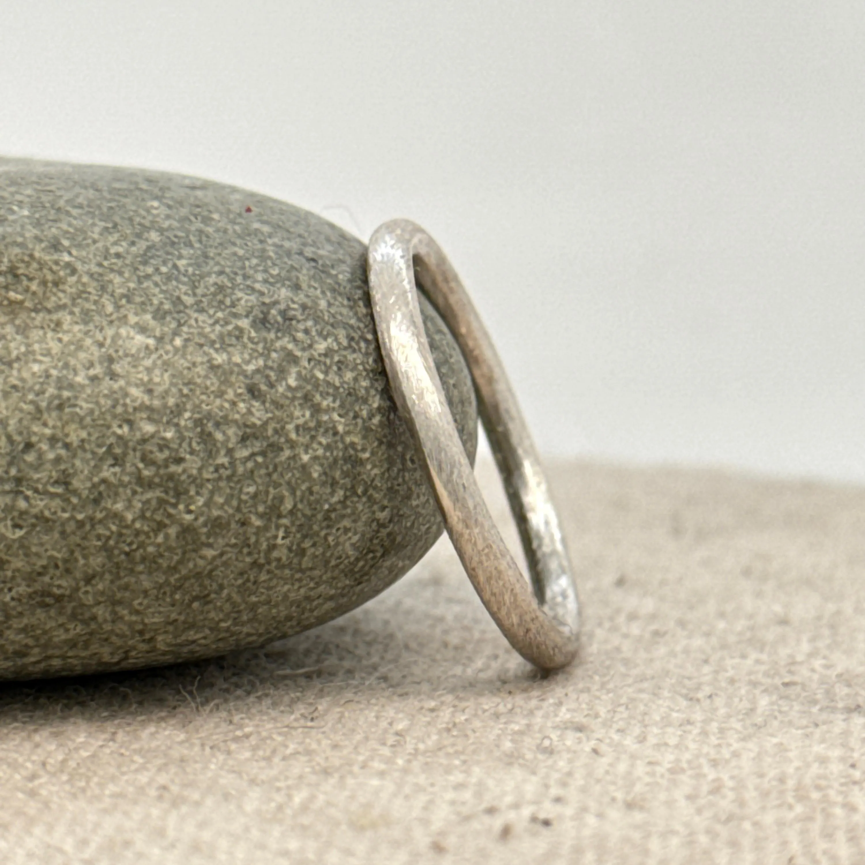 Minimalist Ring, Brushed Finish,  2mm Palladium Sterling Silver Band, Hypoallergenic, Durable, High-Shine option. - image 3