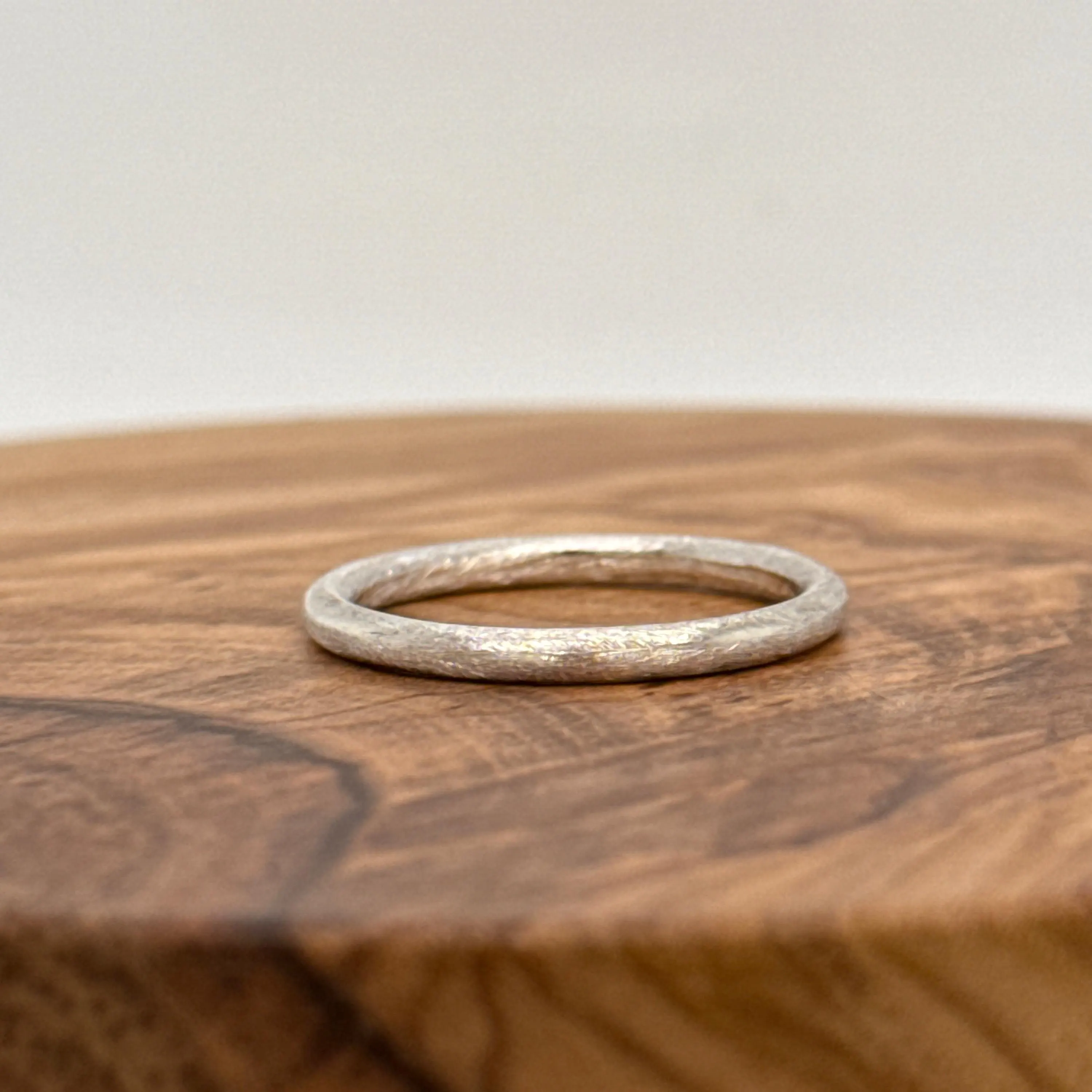 Minimalist Ring, Brushed Finish,  2mm Palladium Sterling Silver Band, Hypoallergenic, Durable, High-Shine option. - image 5