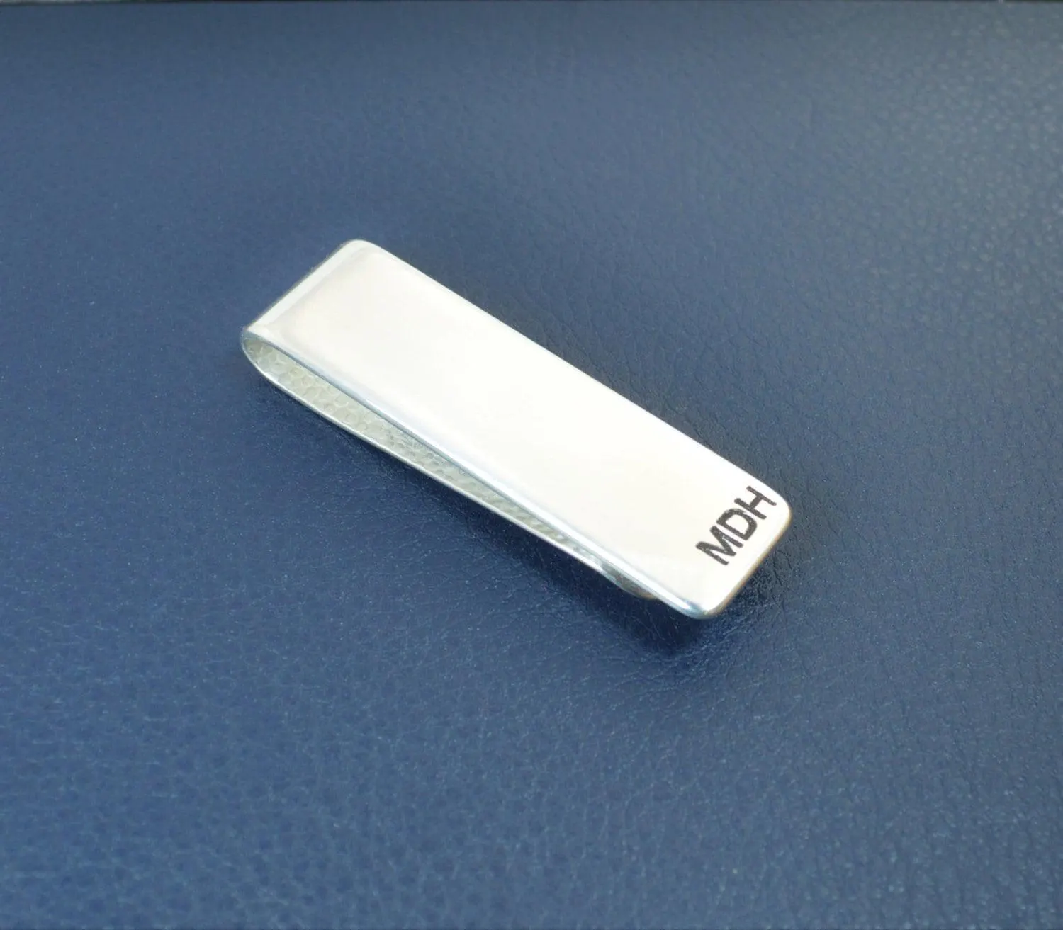Sterling silver money clip, customized with free engraving.