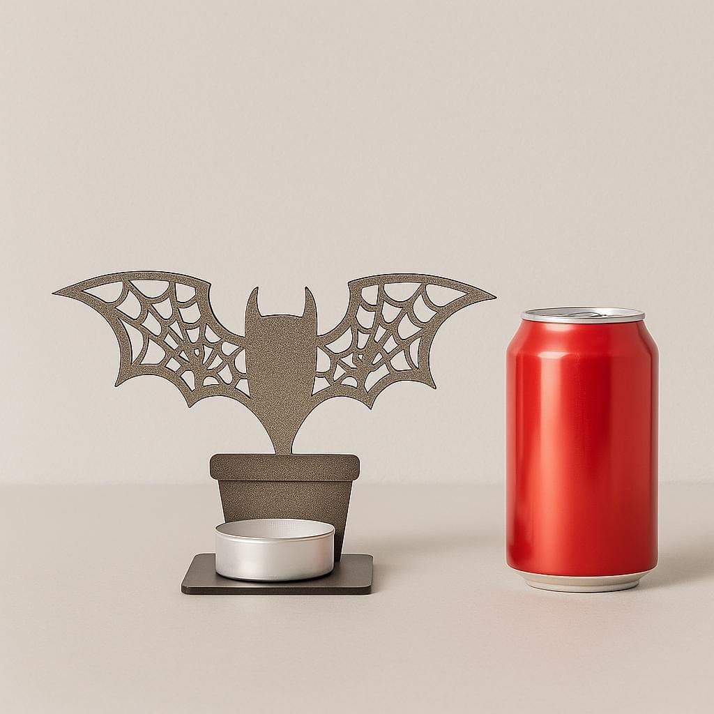 Bat Shadow Lantern: Spooky Halloween Tealight Candle Holder - image 4