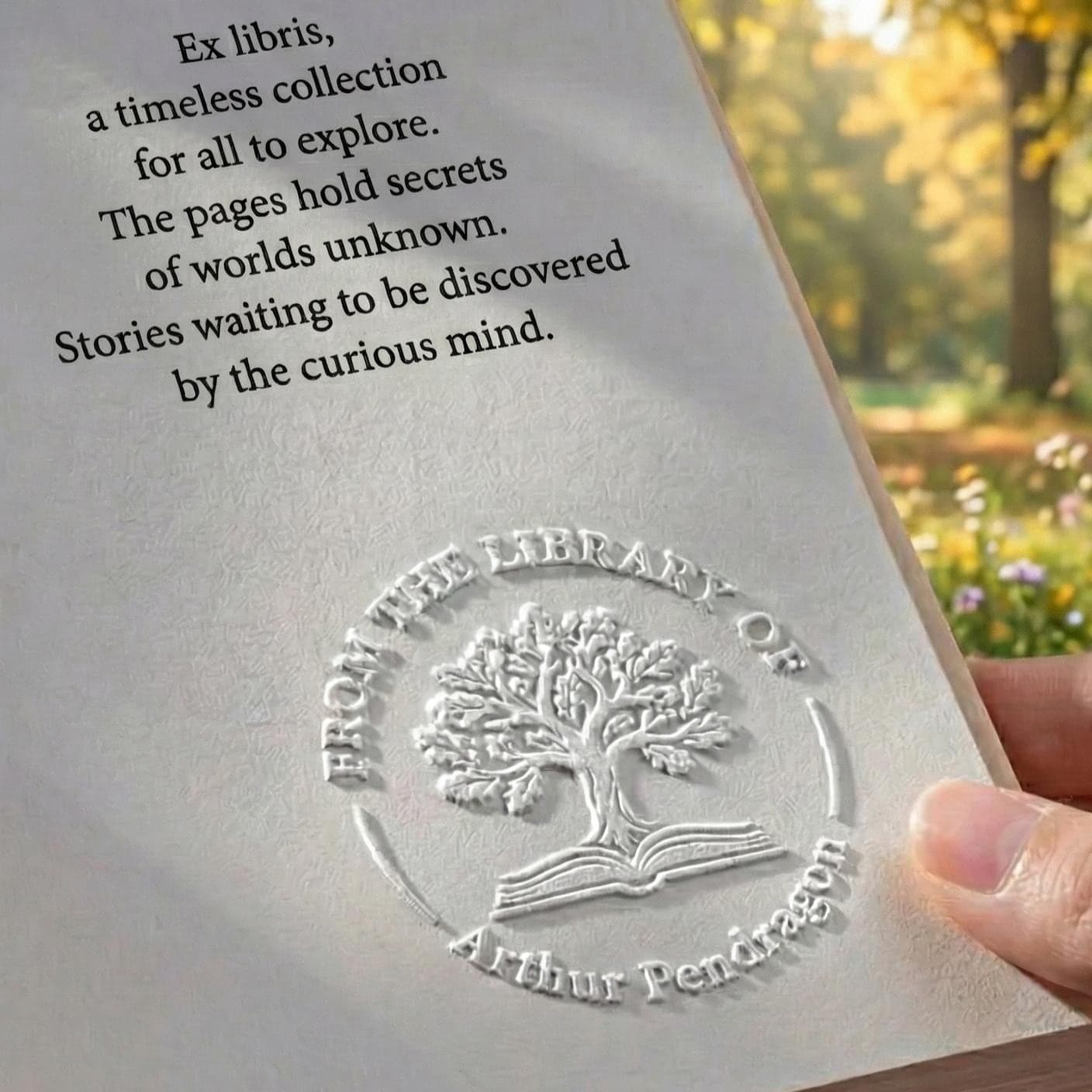 Book Embosser Personalized Custom Book Embosser Stamp Personalized Book Embosser Ex libris Book Embosser Custom - image 4