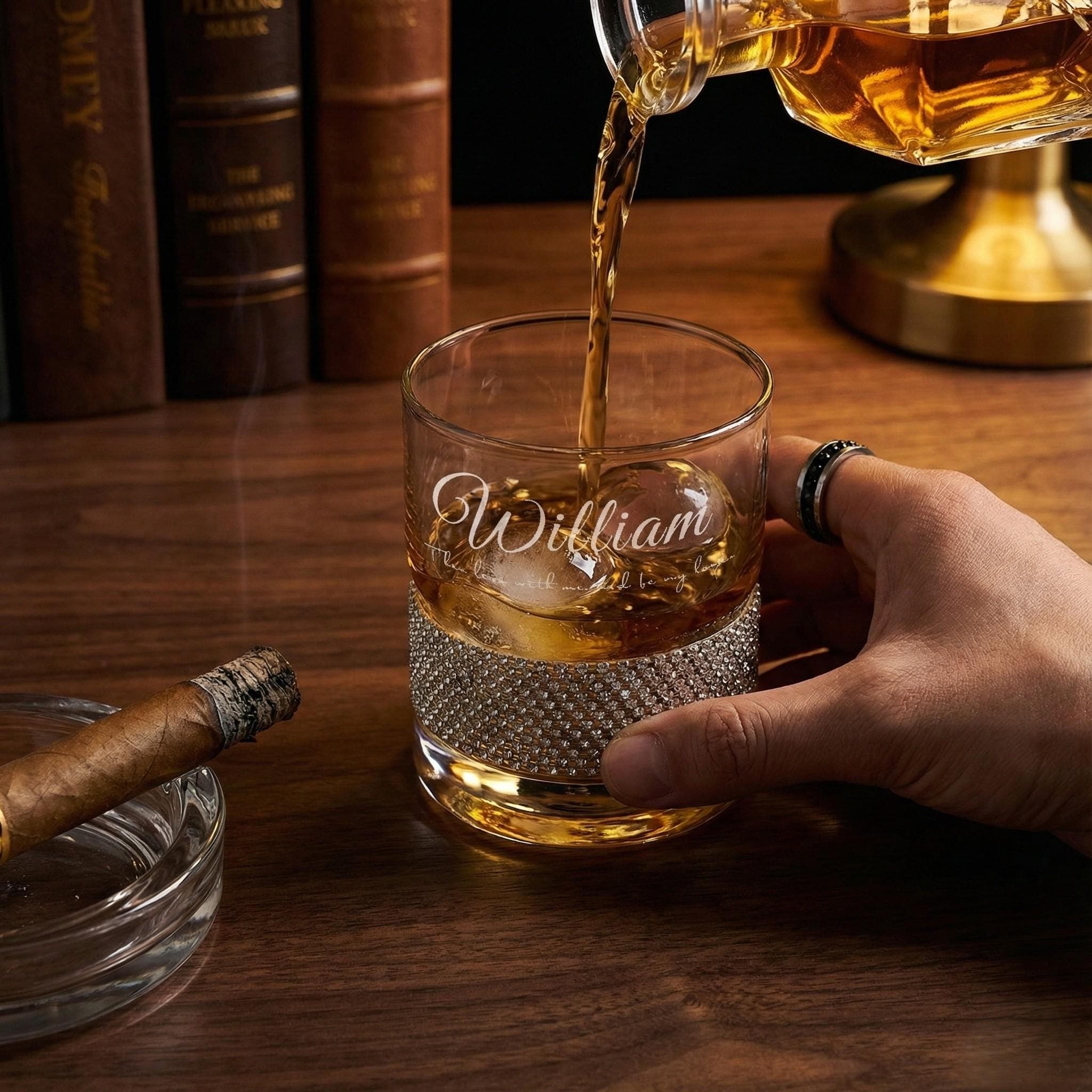 Personalized Engraved Whiskey Glass, Custom Name and Logo Tumbler, Groomsmen Gift for Men - image 3