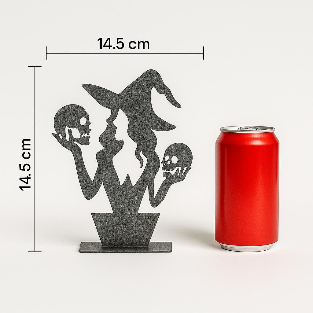Witch Shadow Tealight Candle Holder: Spooky Halloween Decor - image 4