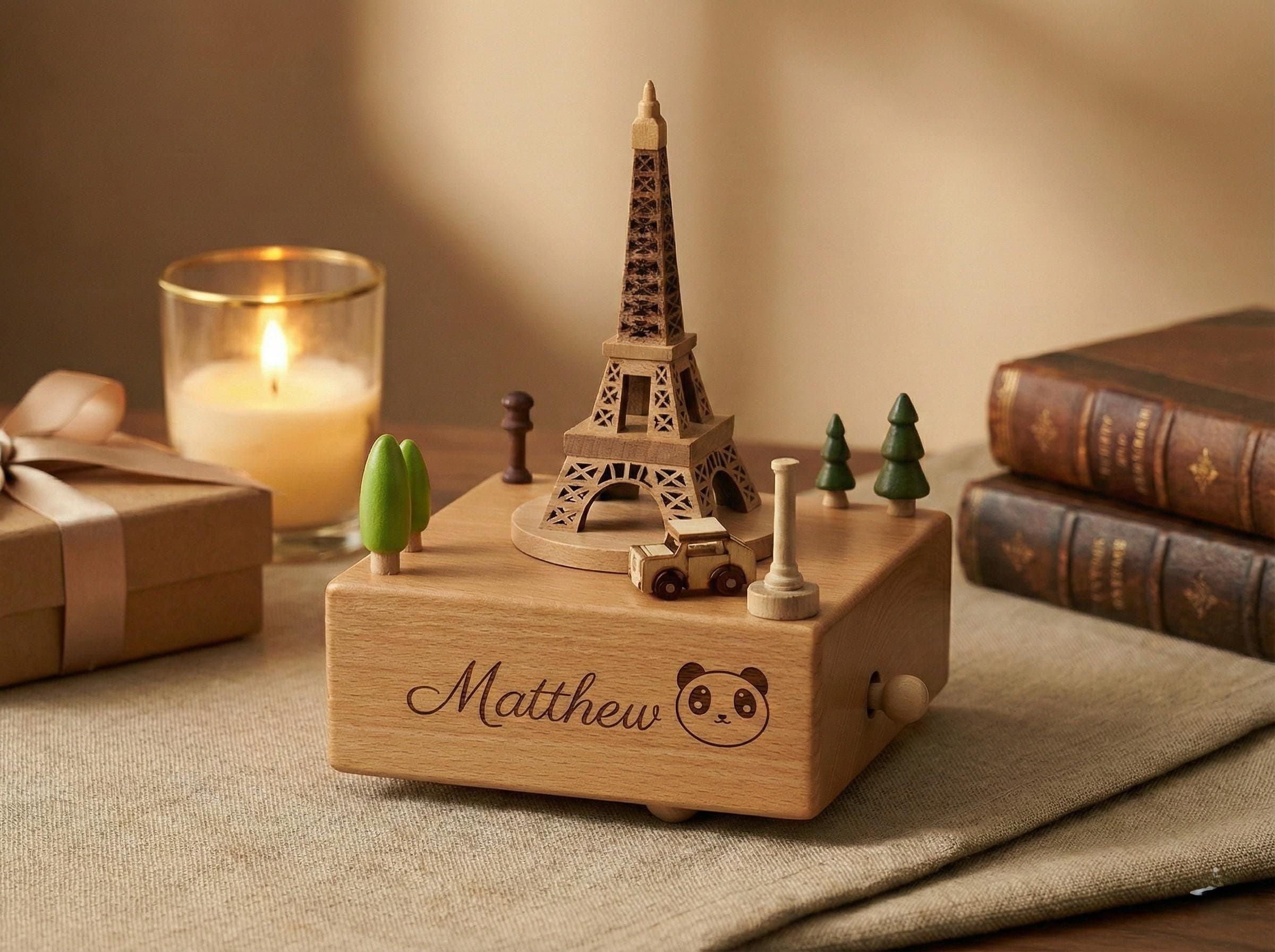 Carousel Music Box, Ballerina Wooden Keepsake, Personalized Engraved Nursery Gift - image 4