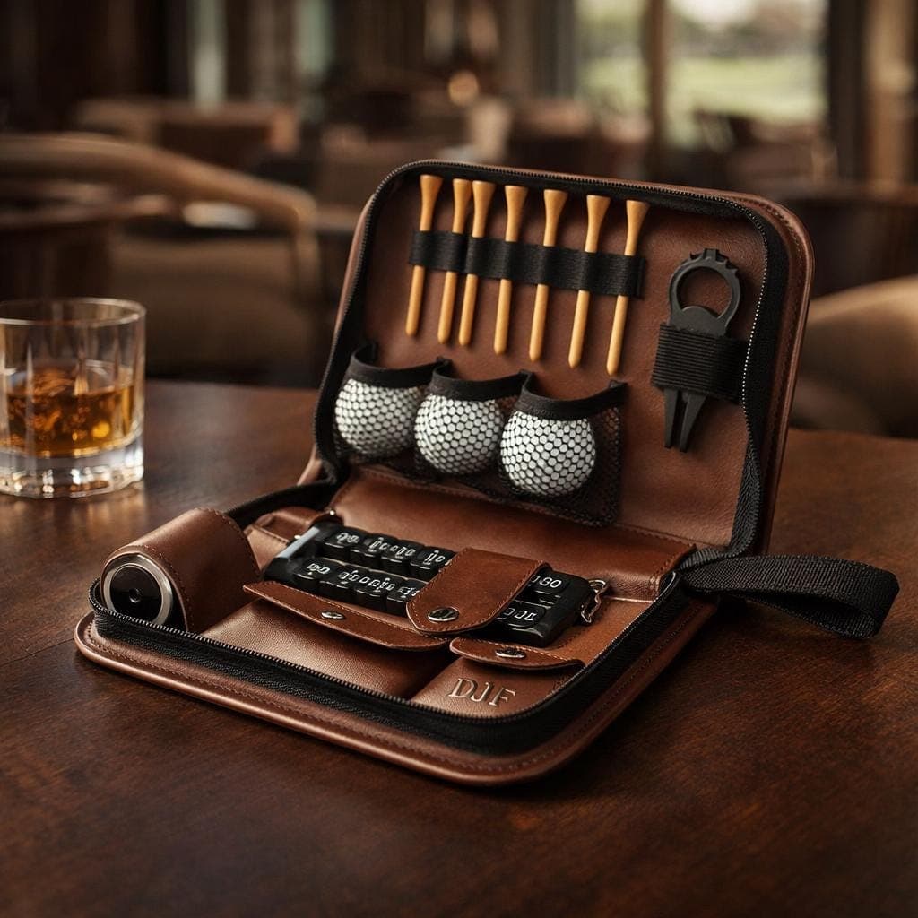 Personalized Golf Bag Case Organizer, Custom PU Leather Golf Accessories Pouch, Golf Gift for Dad, Husband or Golfer - image 4