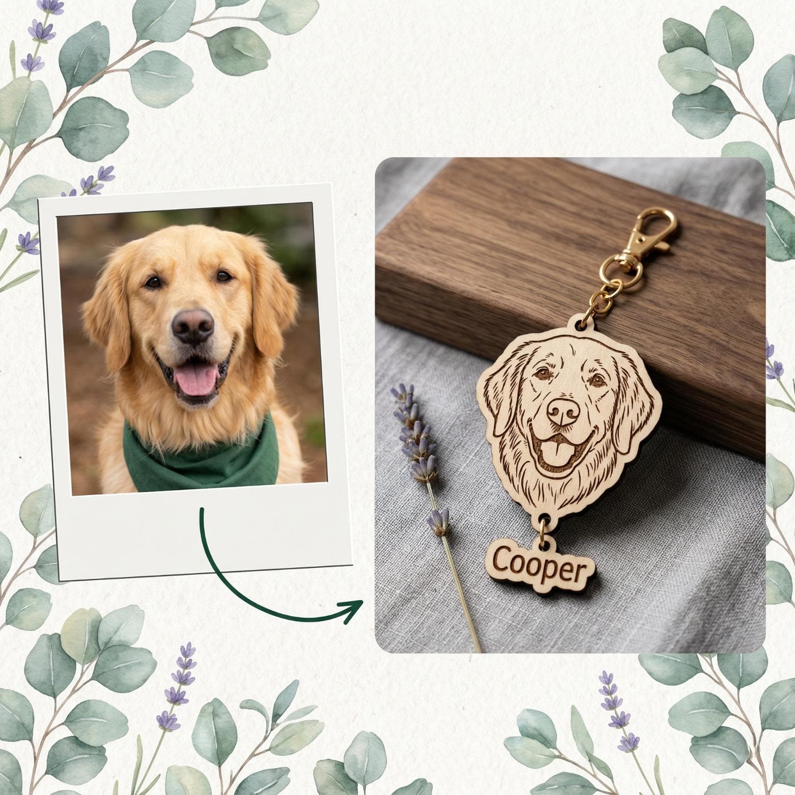 Custom Dog and Cat Keychain, Personalised Pet Keyring, Cat and Dog Portrait Keychain, Cat Loss Gift, Cat photo Keychain, Cat Memorial Gift - image 3