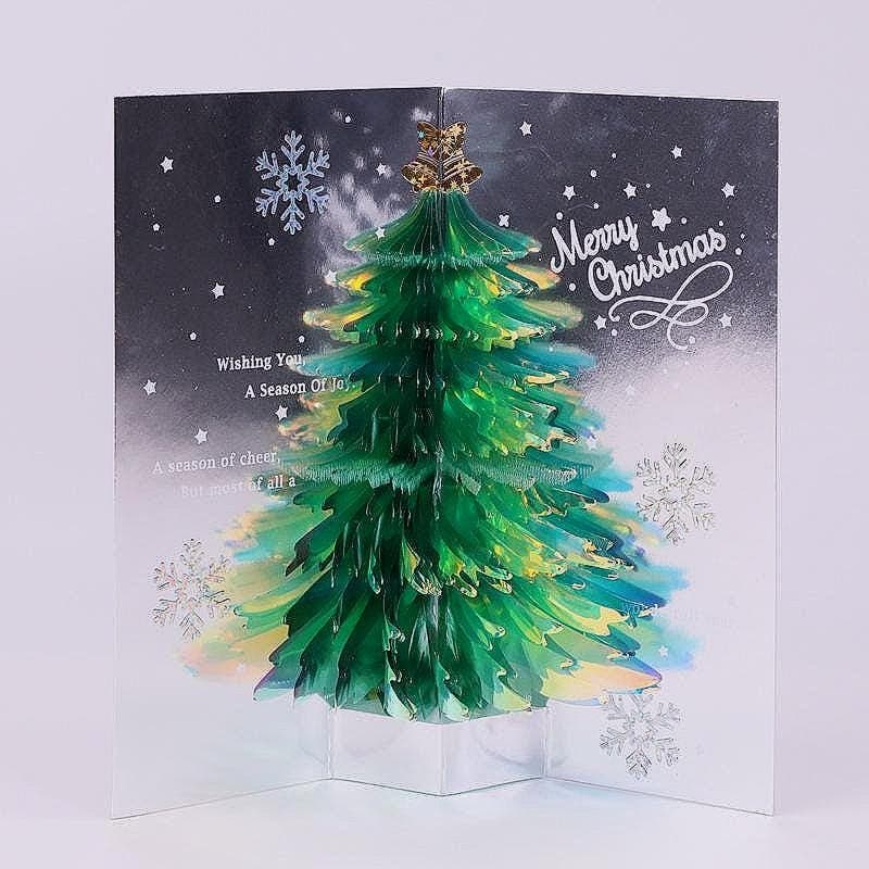 3D Holographic Christmas Tree Pop Up Card - Luxury Holiday Design - image 3