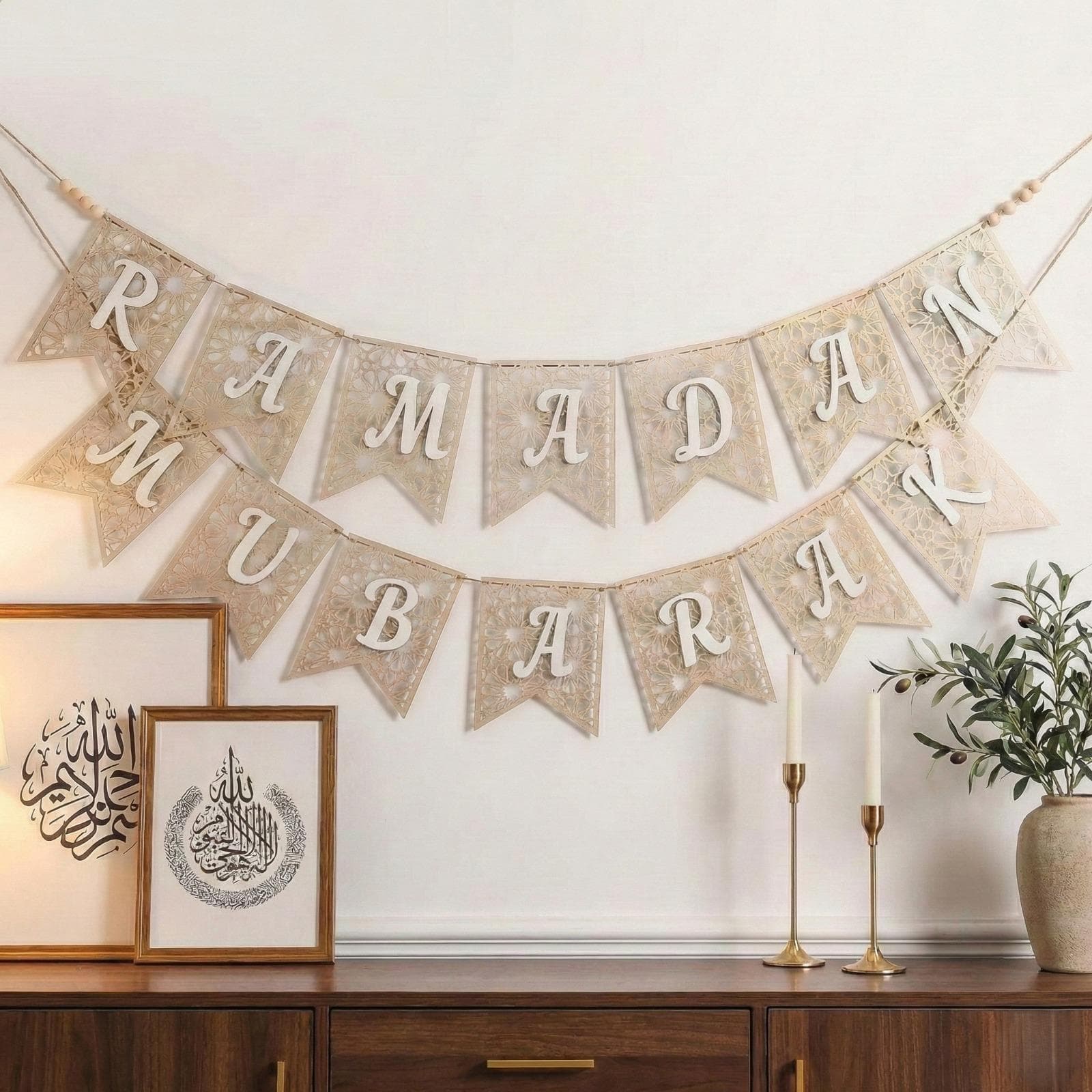 Ramadan Mubarak Garland, Ramadan Decor Banner for Home, Eid Ramadan Decorations, Islamic Wall Hanging, Muslim Ramadan Party Decor - image 4