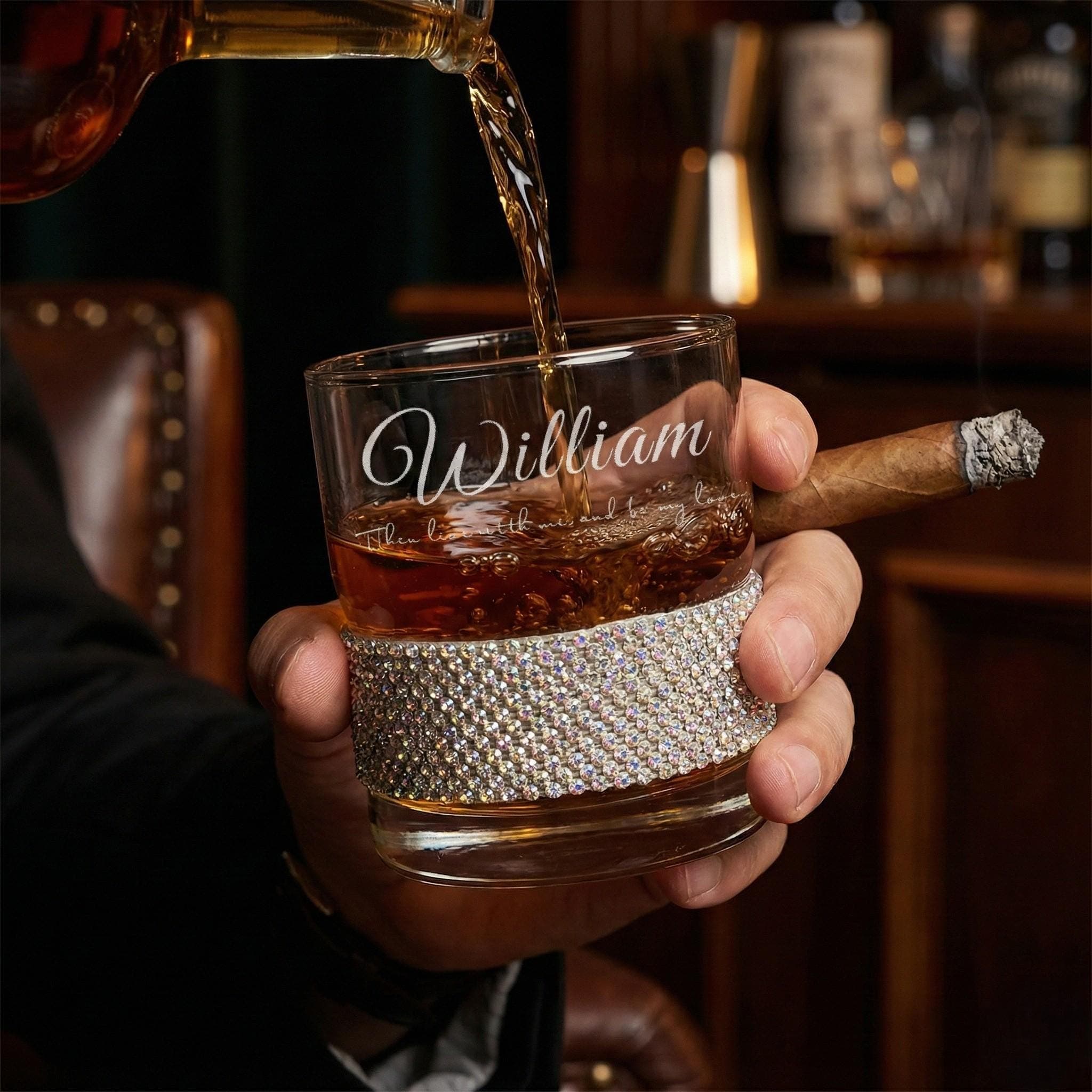 Personalized Engraved Whiskey Glass, Custom Name and Logo Tumbler, Groomsmen Gift for Men
