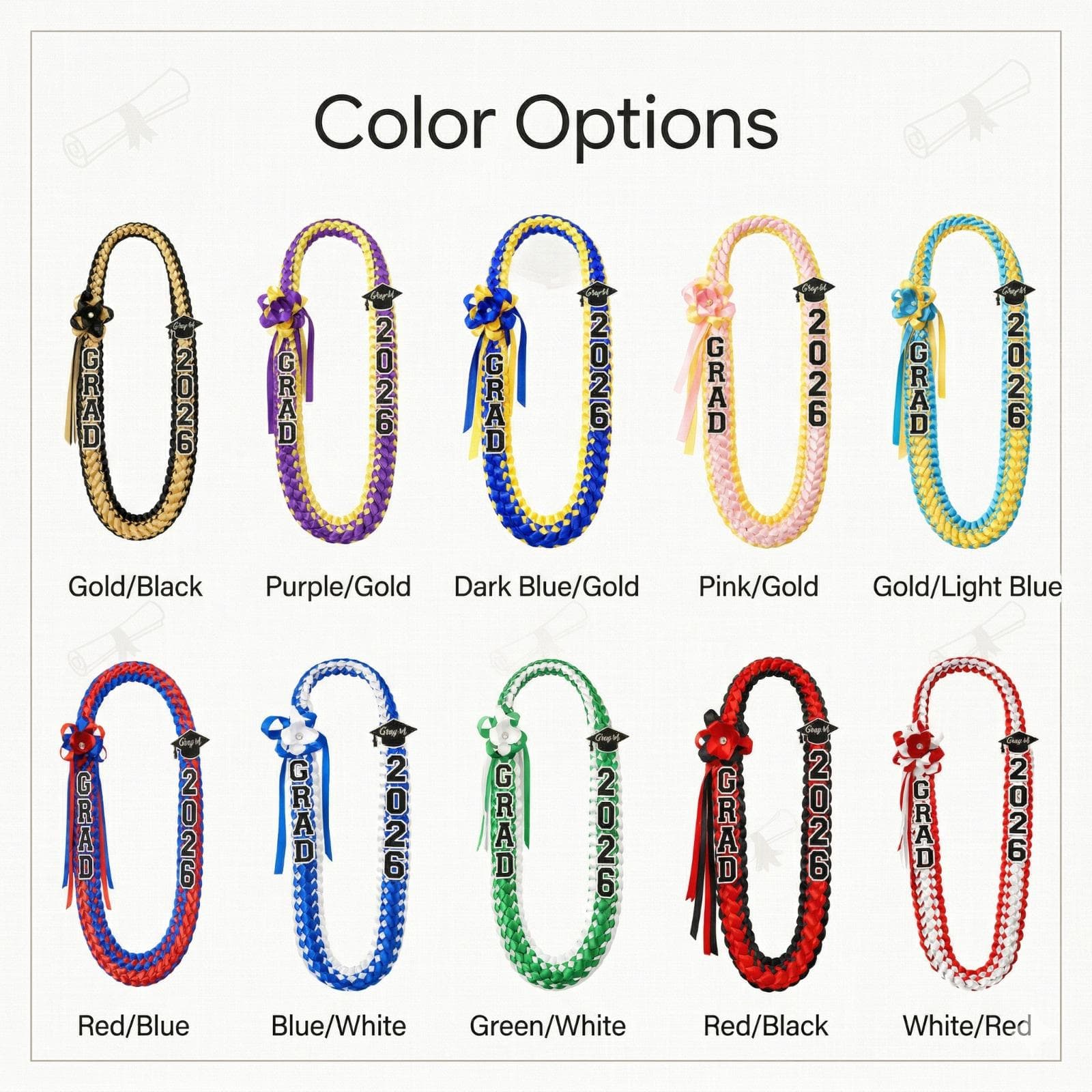 Graduation Lei 2026 with Name, Custom Graduation Lei Class of 2026, Graduation Leis for Boys Girls, Senior Gift Lei, Graduation Leis 2026 - image 5