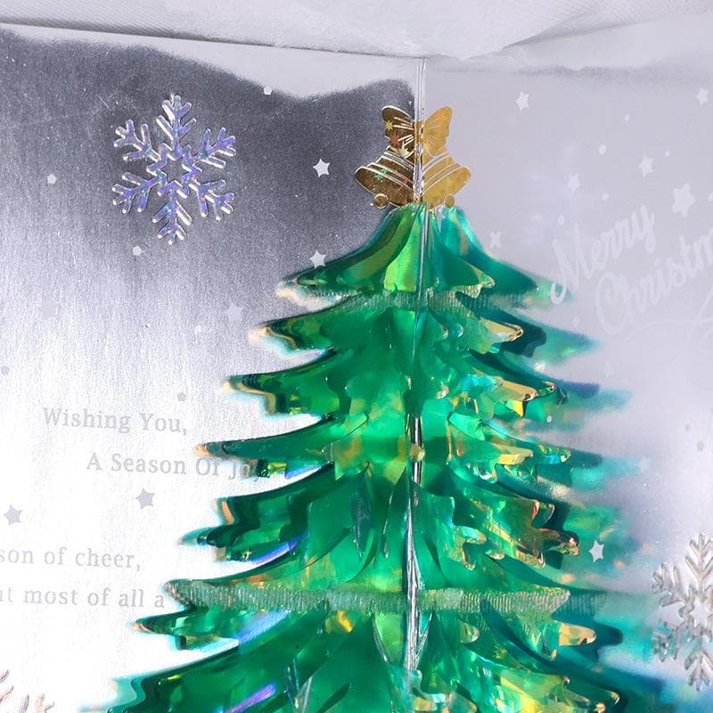 3D Holographic Christmas Tree Pop Up Card - Luxury Holiday Design - image 5