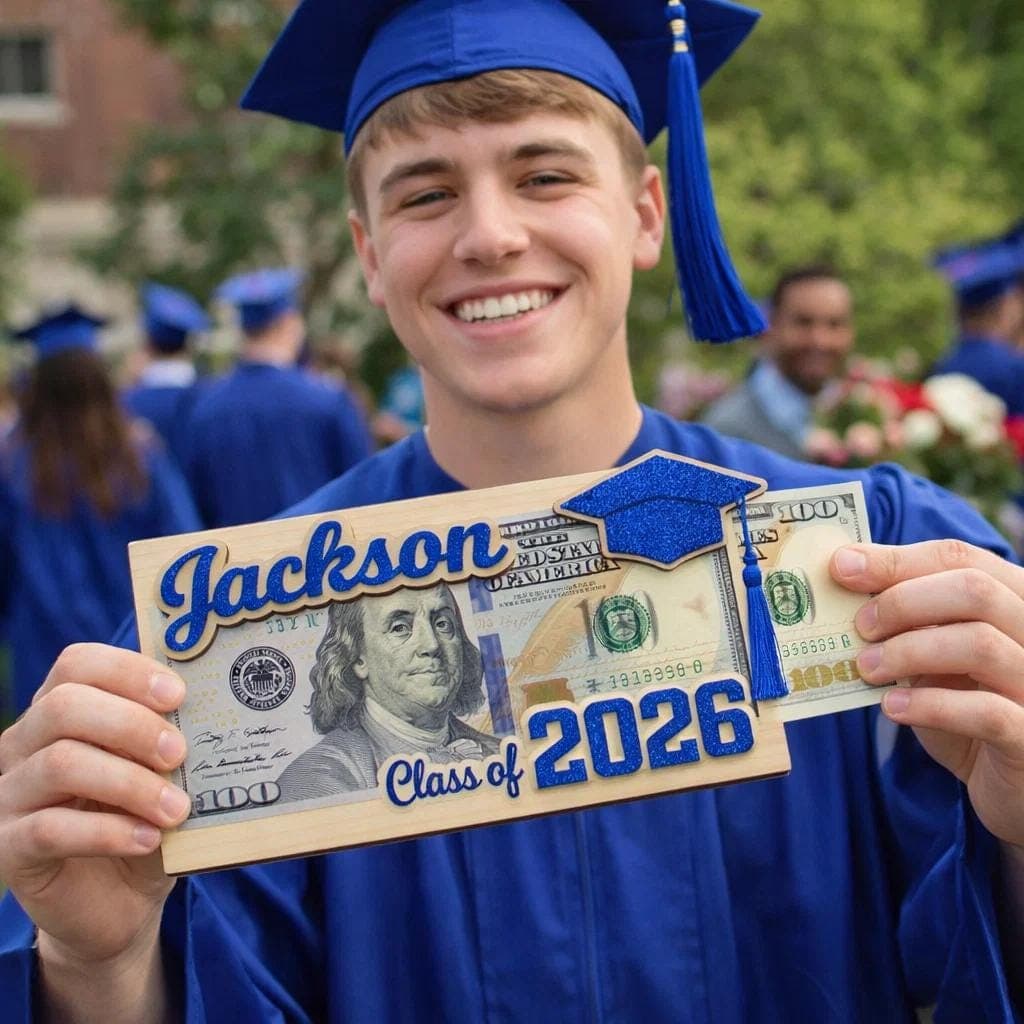 Personalized Graduation Money Holder 2026, Custom Name Cash Holder, Class of 2026 Graduation Gift, Senior Money Gift, High School Grad Gift - image 5