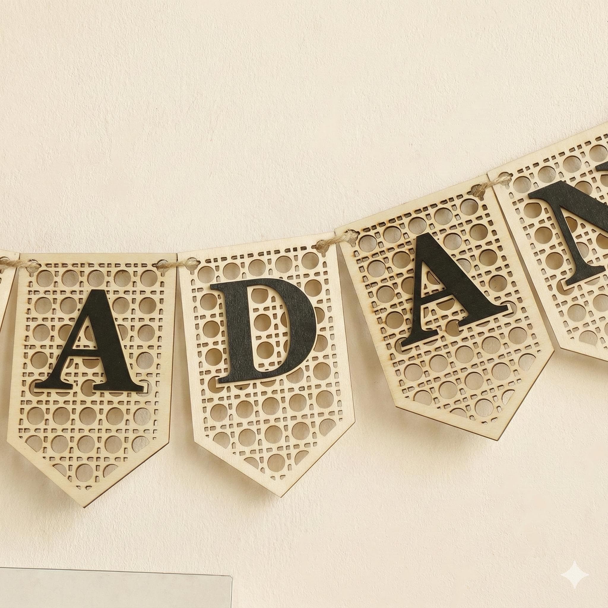 Ramadan Garland Banner Decor, Wooden Ramadan Mubarak Hanging Decoration for Home, Kids & Party - image 5