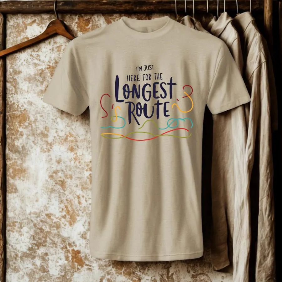 Ticket to Ride T-Shirt: I'm Just Here for the Longest Route Board Game Tee