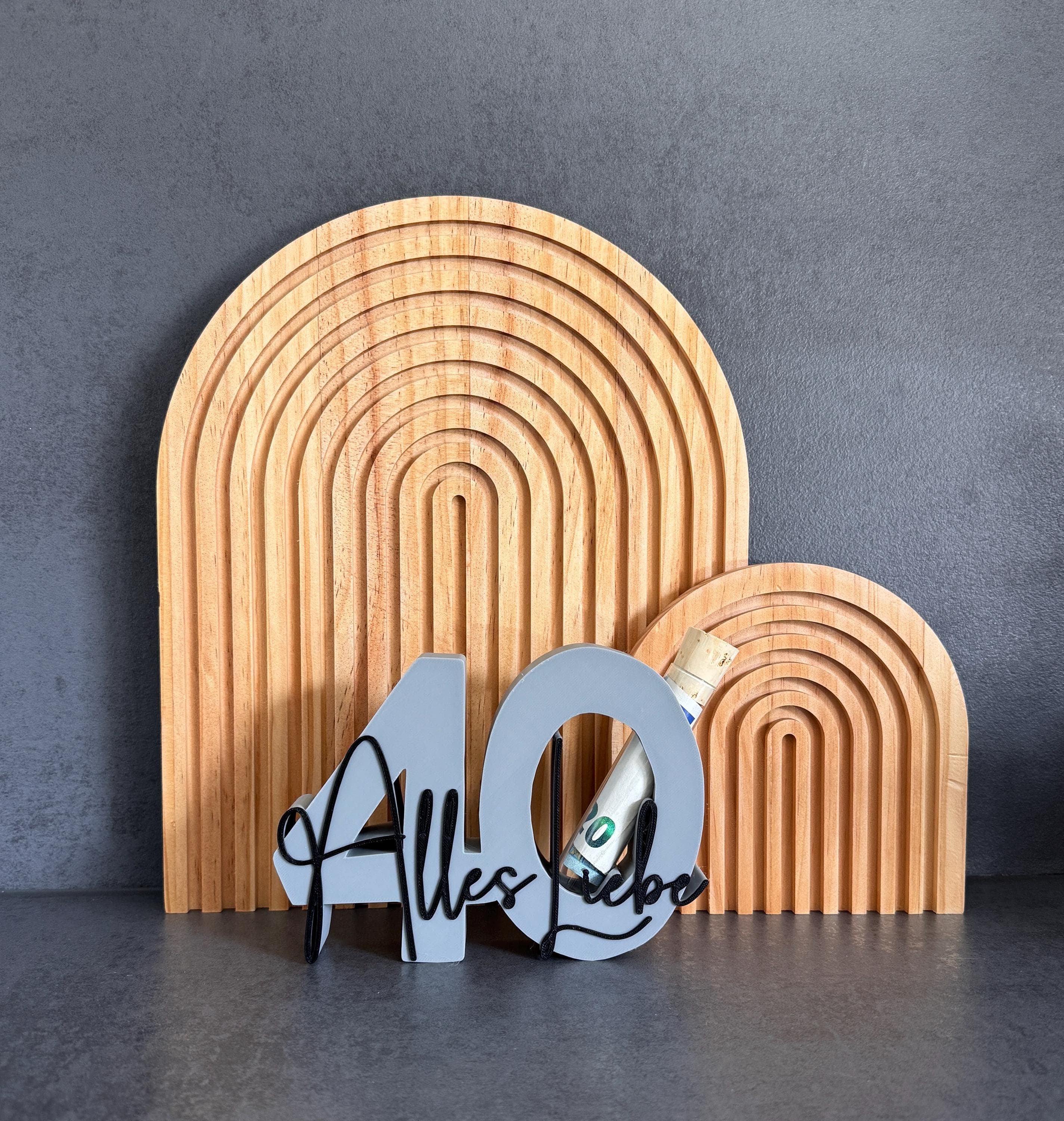 Geldgeschenk 40 | 40. Geburtstag | Geldgeschenk Verpackung | 40 | Geburtstagsgeschenk | Geschenk zum 40. Geburtstag | Geldgeschenk | 3D - image 3