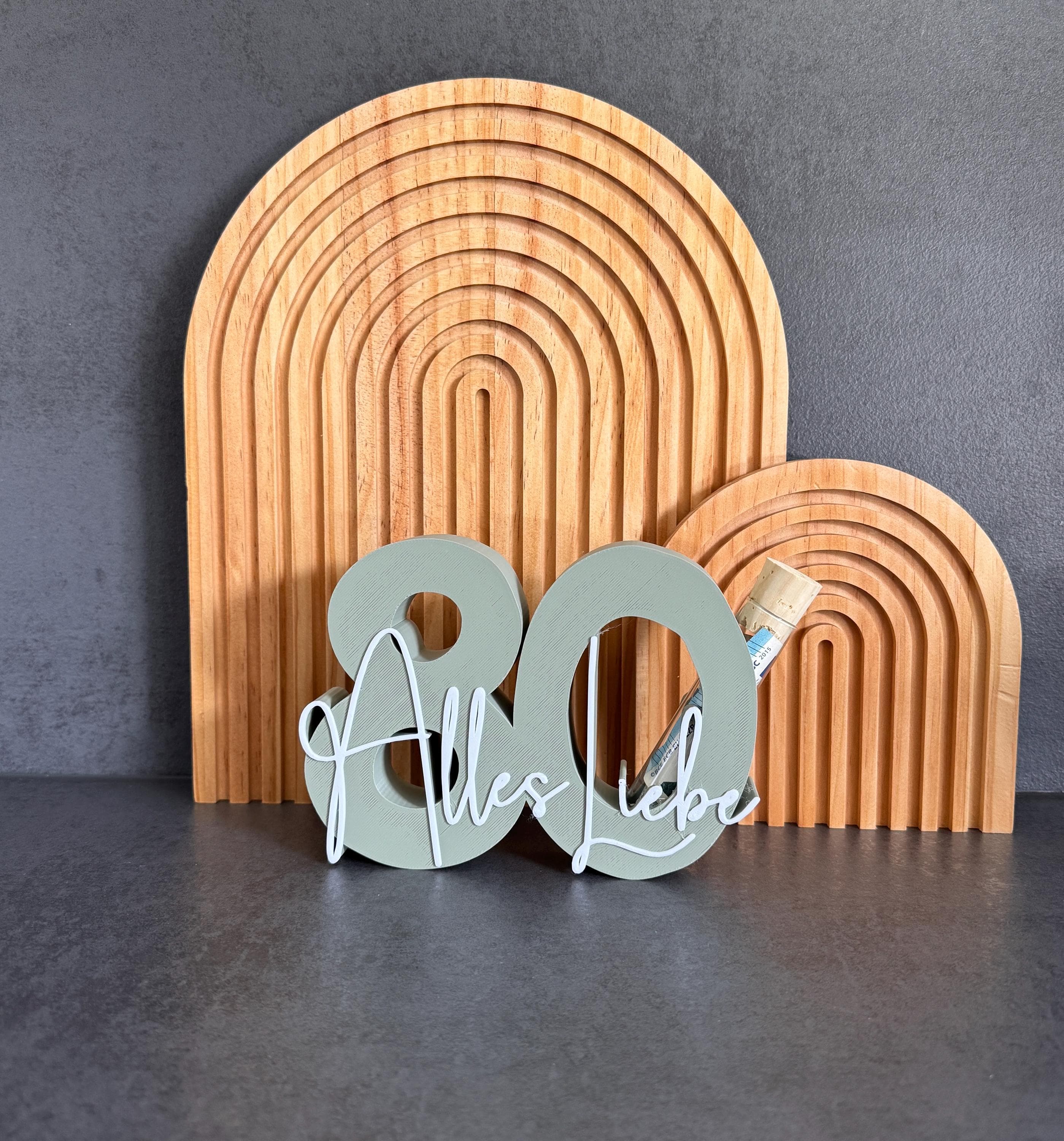 Geldgeschenk 80 | 80. Geburtstag | Geldgeschenk Verpackung | 80 | Geburtstagsgeschenk | Geschenk zum 80. Geburtstag | Geldgeschenk | 3D - image 3