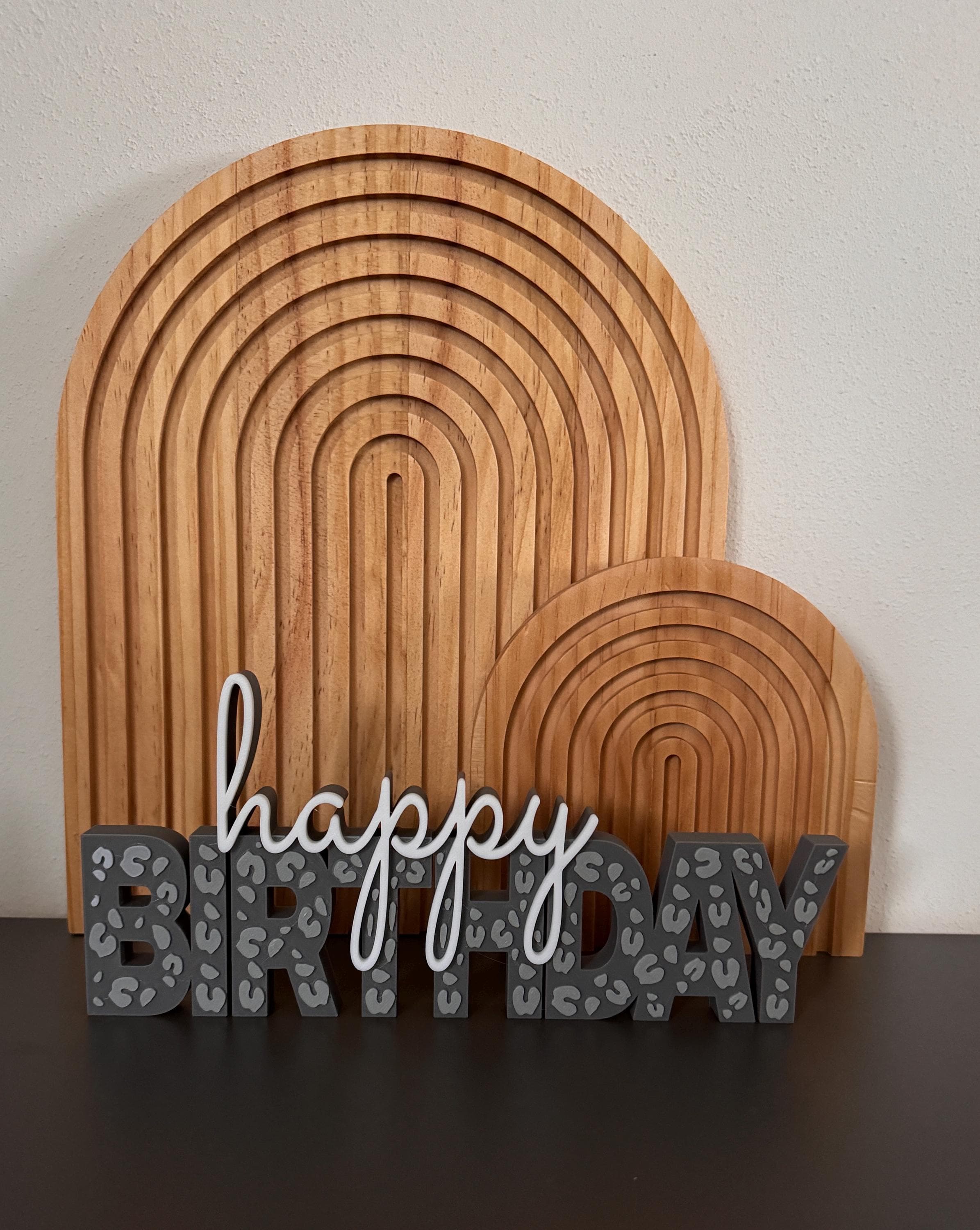Happy Birthday Schriftzug im Leo-Look | Schritzug Happy Birthday | Schriftzug | Leo-Look | Happy Birthday | Geschenkidee - image 4