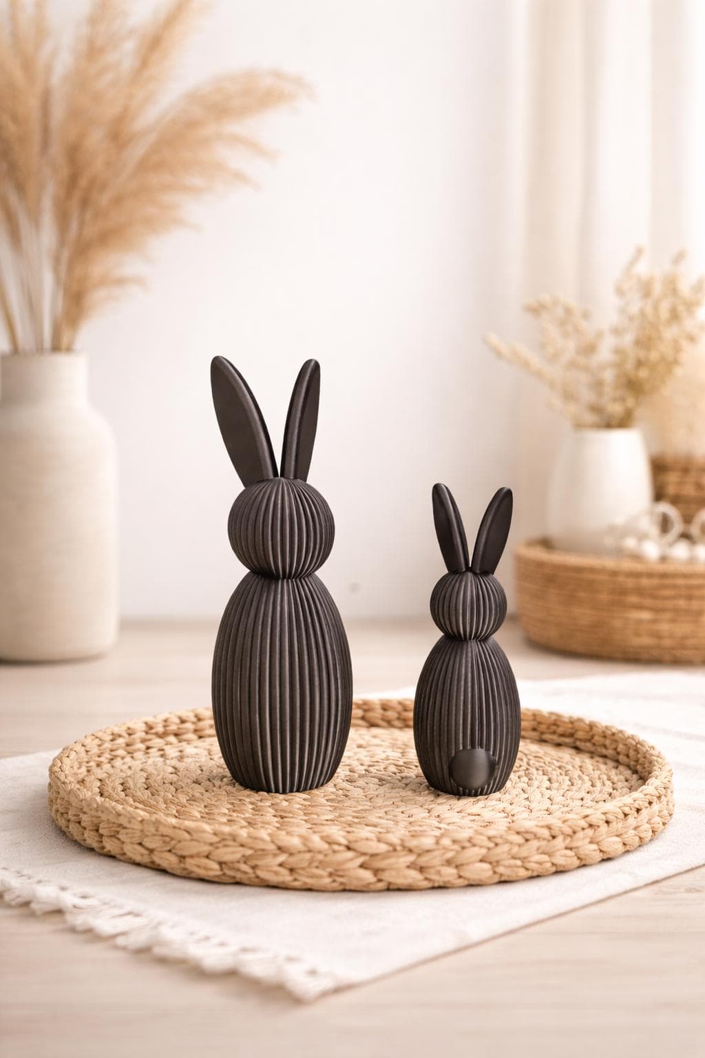 Minimalistische Osterhasen im 2er Set| Ostern | Osterhase | minimalistisch | Skandi | Oster | Frühlingsdeko | Osterdeko | Deko - image 3