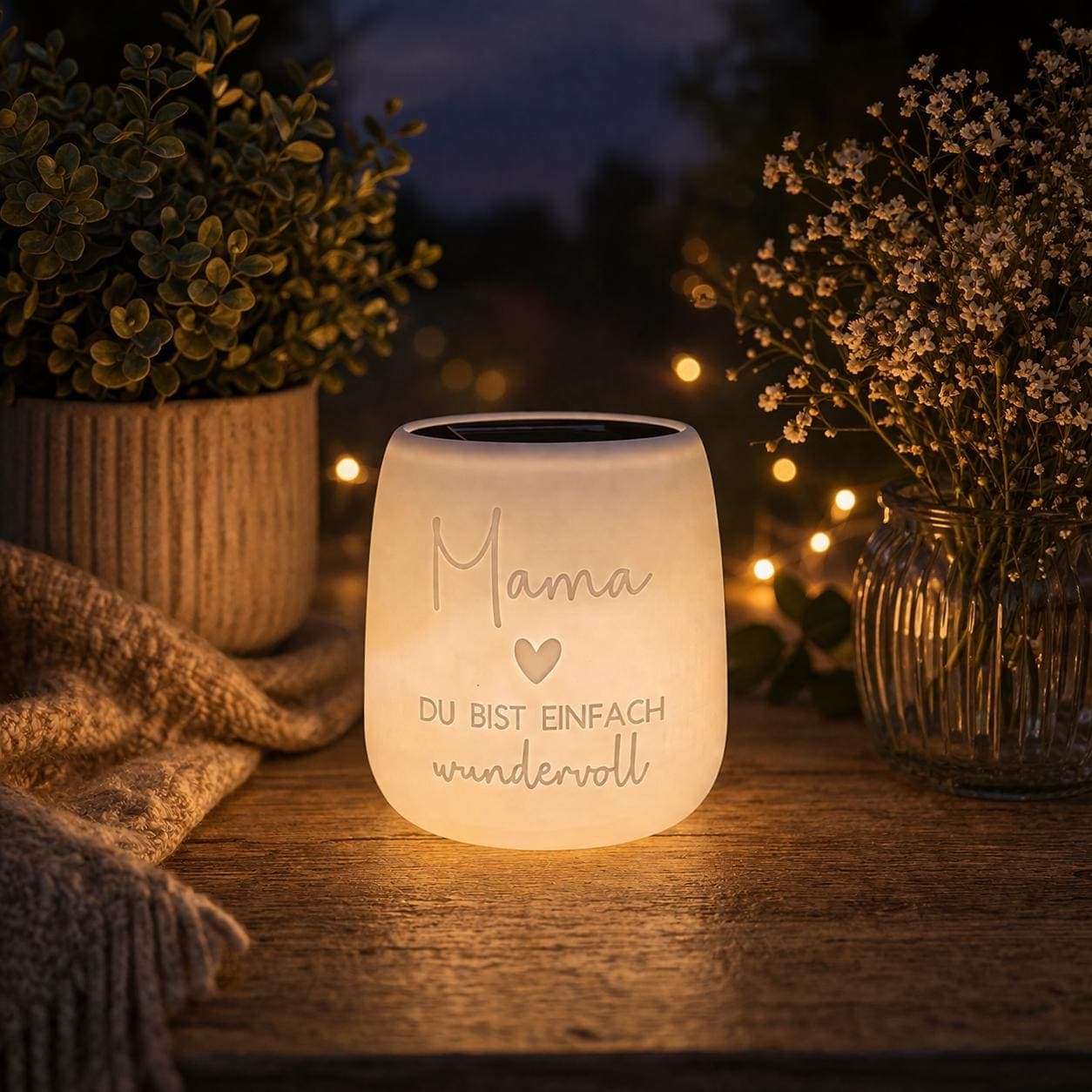 Solarwindlicht | Solarlampe | Muttertag | Mama | Geschenkidee | Garten | Sommer | Geschenk zum Muttertag | Solar