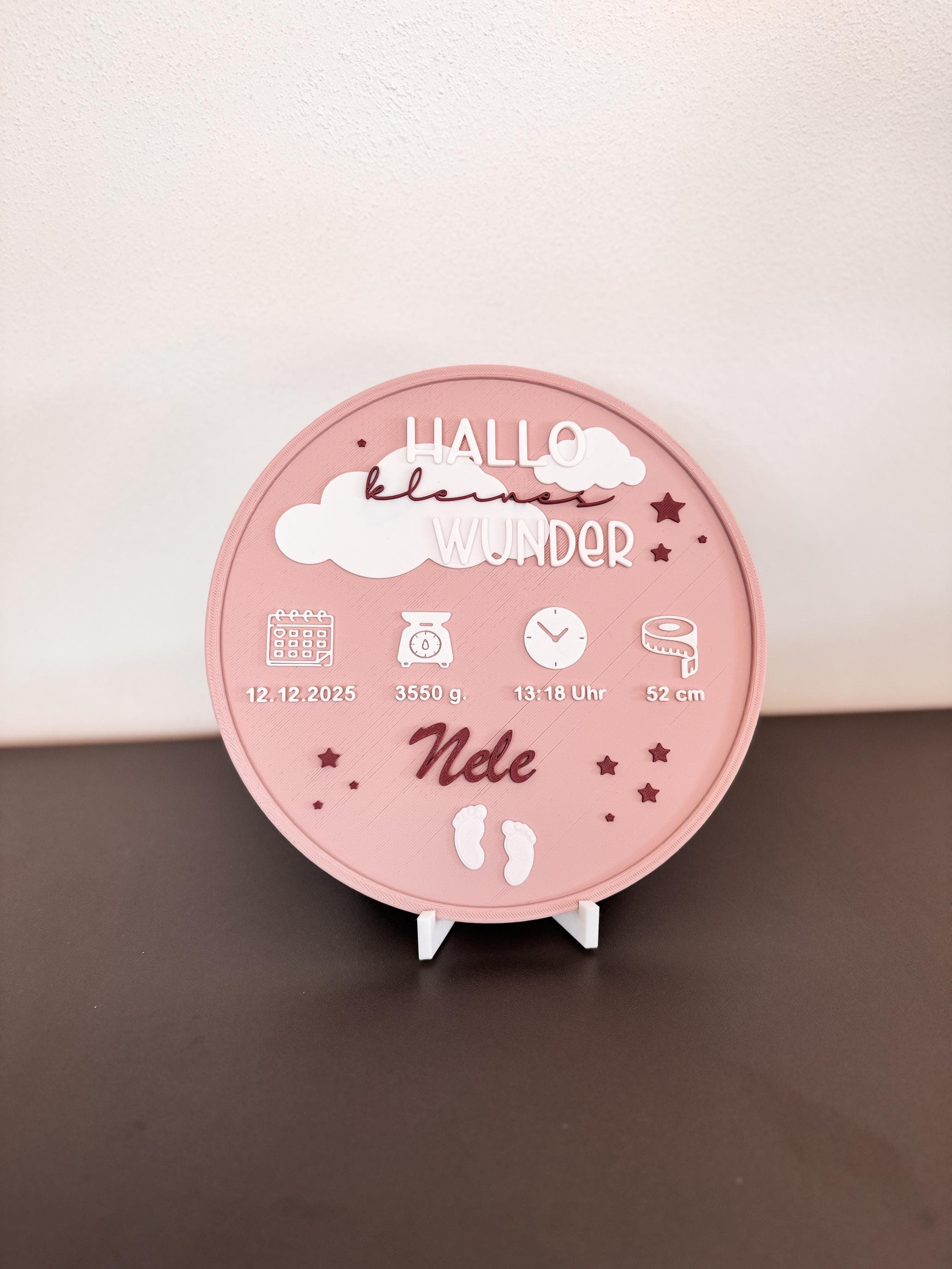 Geburtsteller | Geschenk zur Geburt | Geburt | Taufe | Geschenk zu Taufe | Baby - image 3