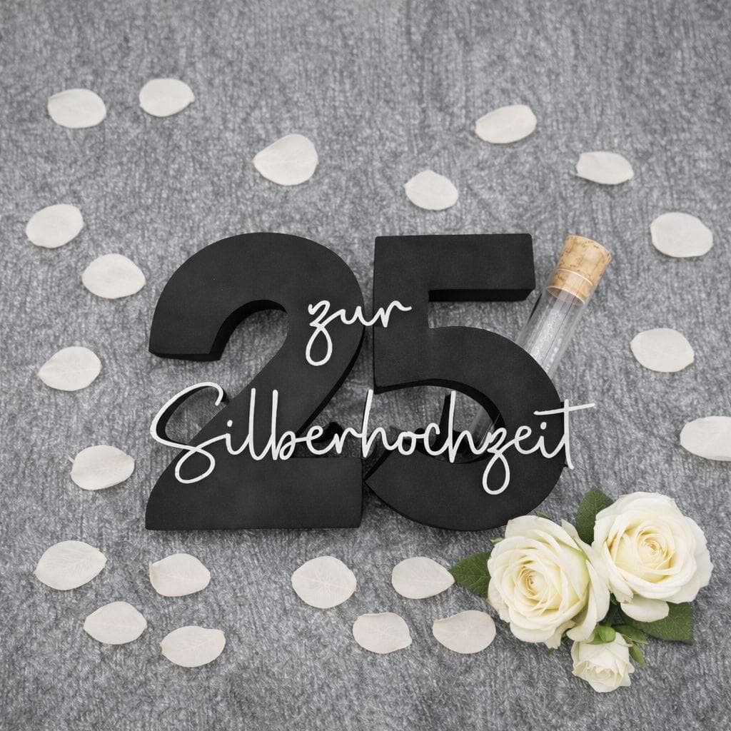Geldgeschenk zur Silberhochzeit | Geschenk Silberhochzeit | Silberhochzeit | Geldgeschenk | 3D Druck - image 3