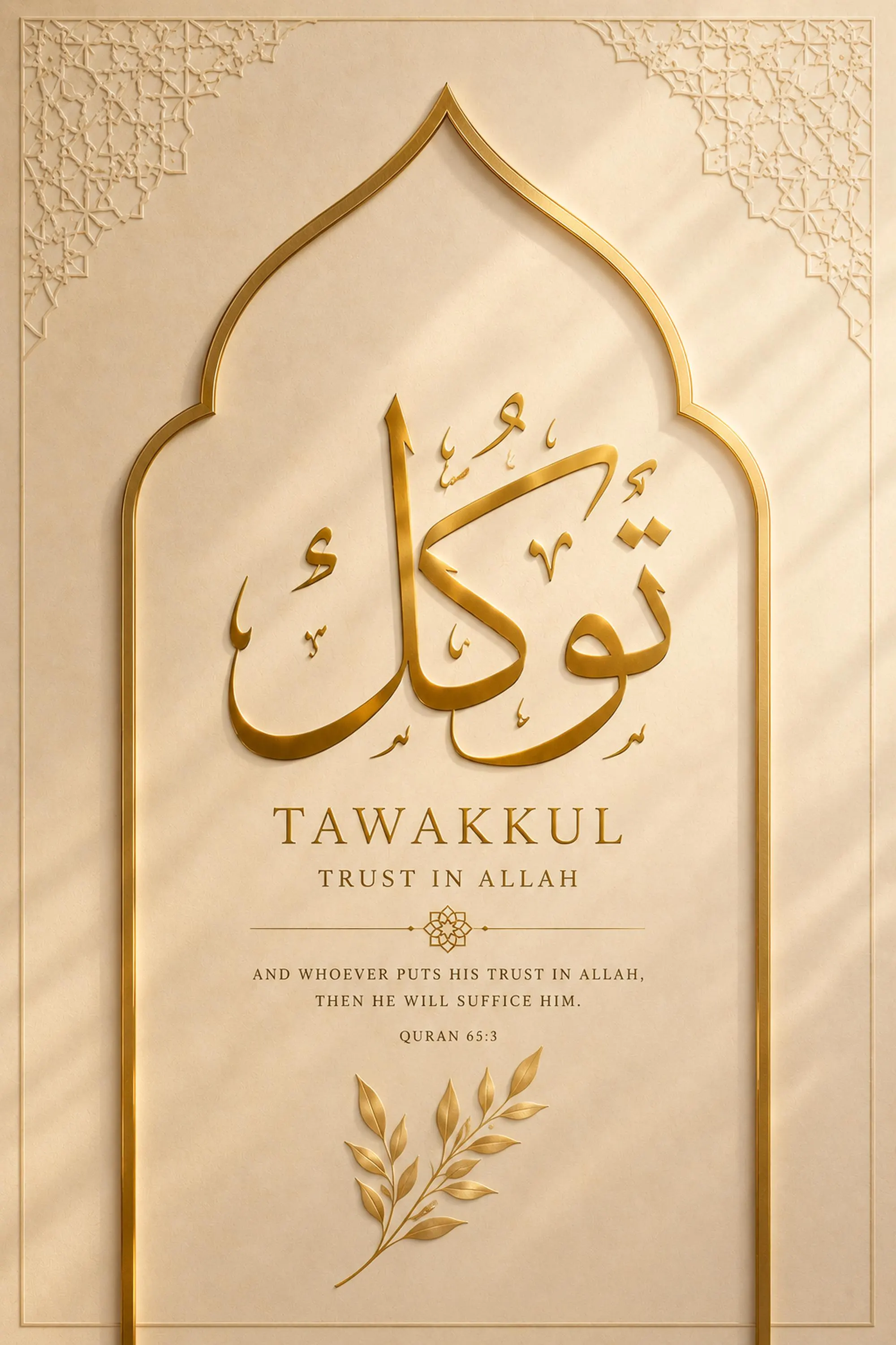 Tawakkul Islamic Wall Art Printable – Trust in Allah Digital Download