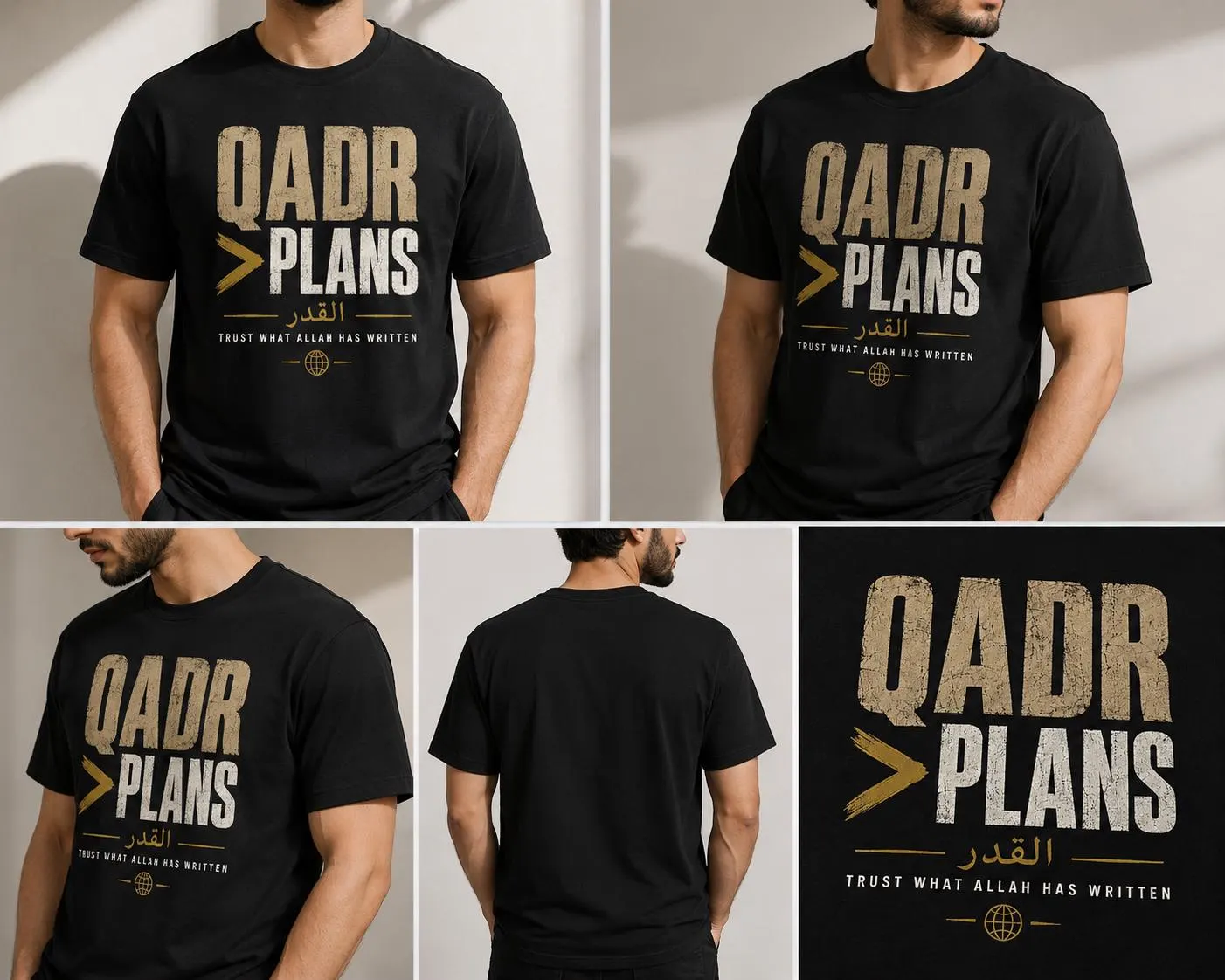 Qadr Plans Islamic T-Shirt | Trust What Allah Has Written - image 3