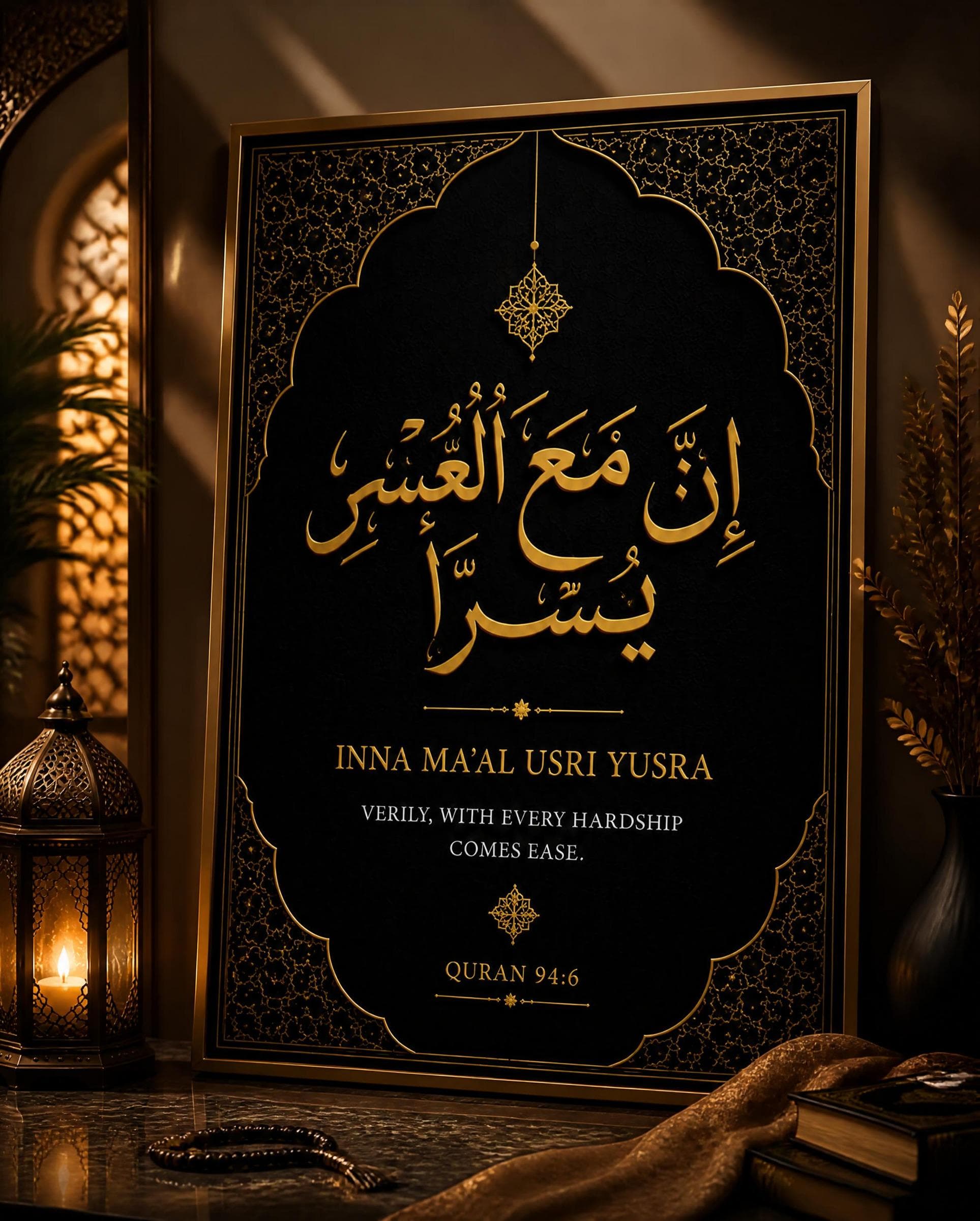 Islamic Wall Art | Quran 94:6 Arabic Calligraphy (Digital Download) - image 4
