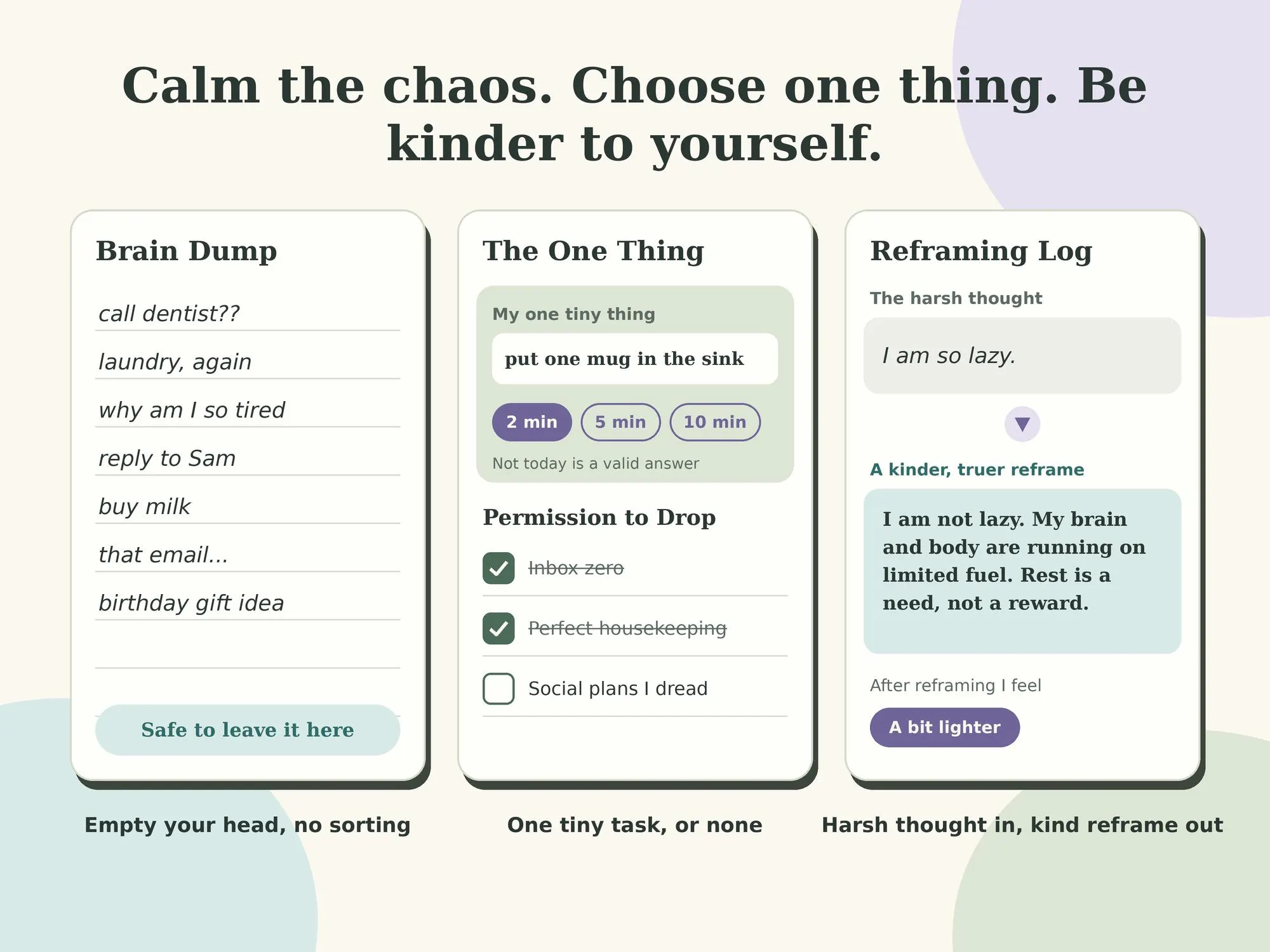 ADHD Burnout Recovery Planner | Low Energy Routine Kit | Printable & Digital Self Care Planner for Executive Function - image 5