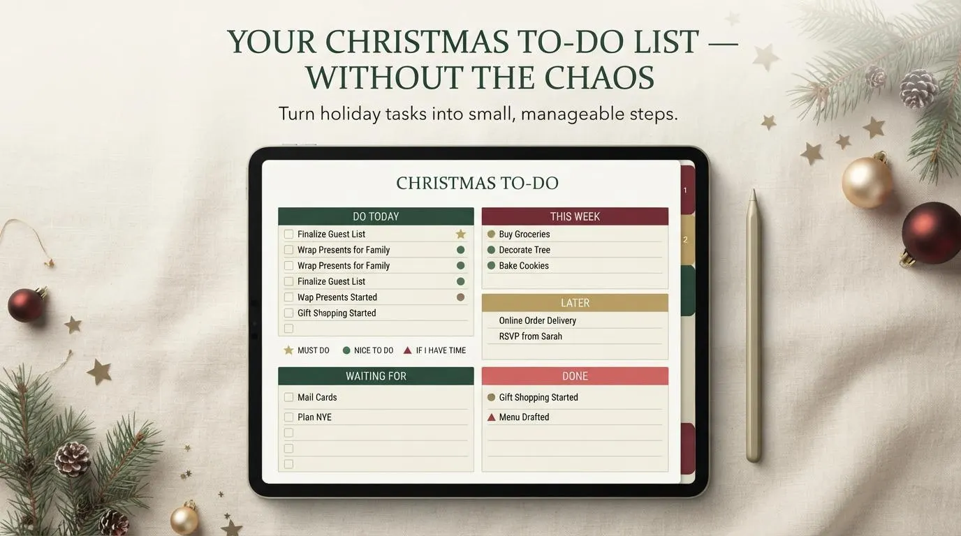 ADHD Holiday Planner Printable & Digital | Christmas Gift Budget Tracker | Google Sheets Excel | Neurodivergent Friendly - image 4